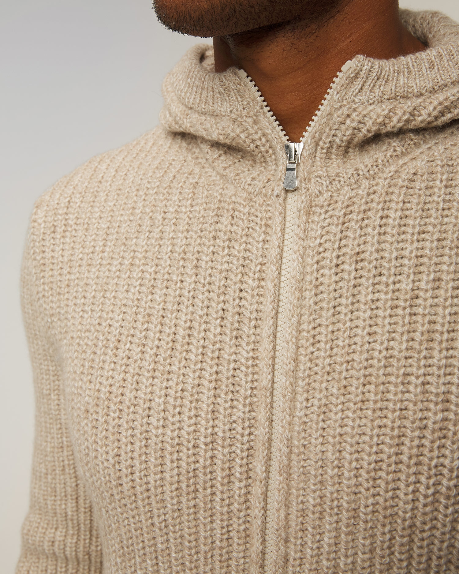 Pánský kašmírový svetr na zip Gran Sasso