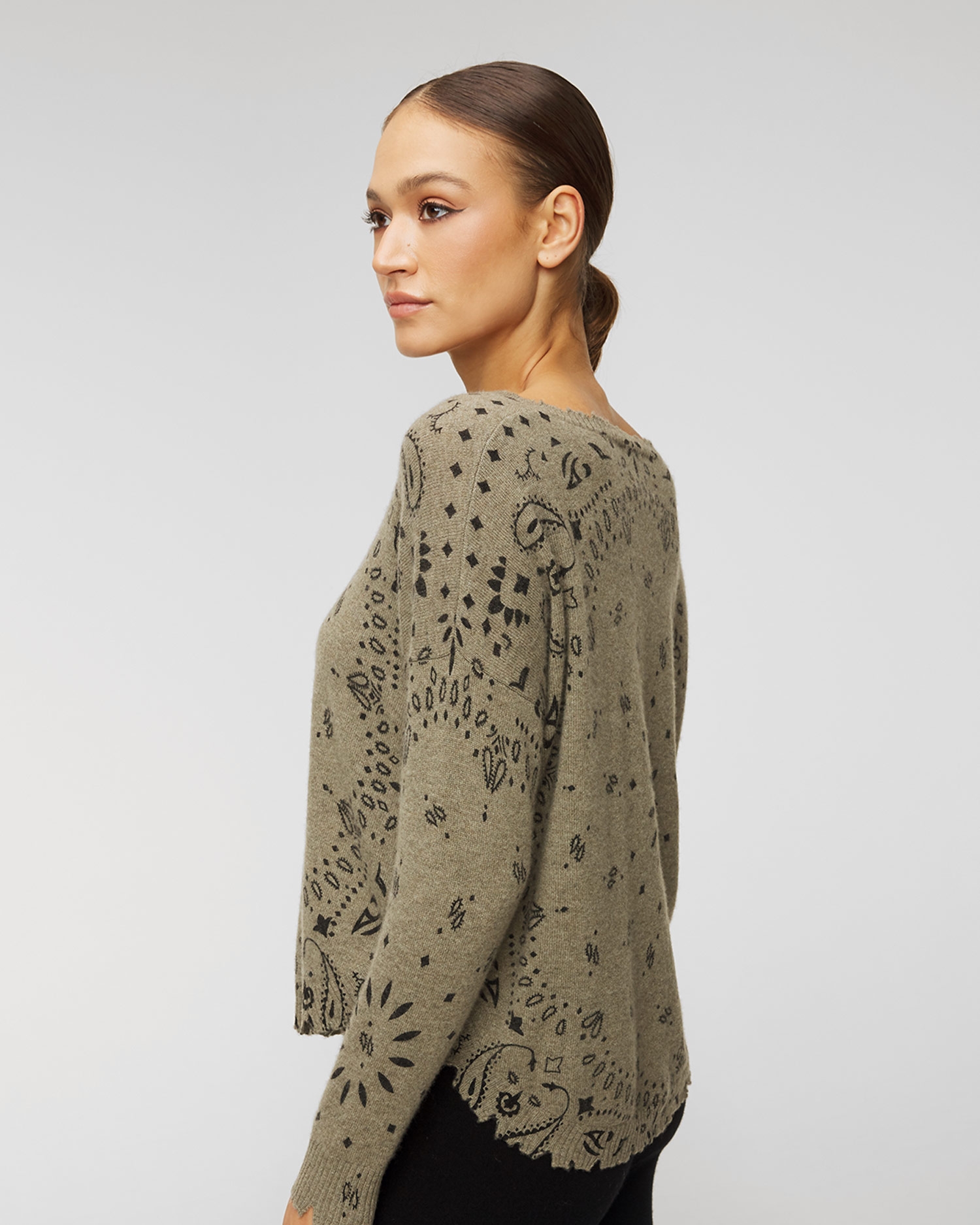 Kašmírový svetr KUJTEN MELA BANDANA