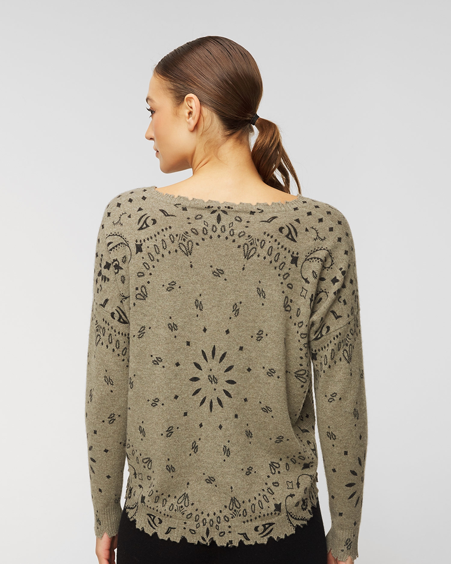 Kašmírový svetr KUJTEN MELA BANDANA