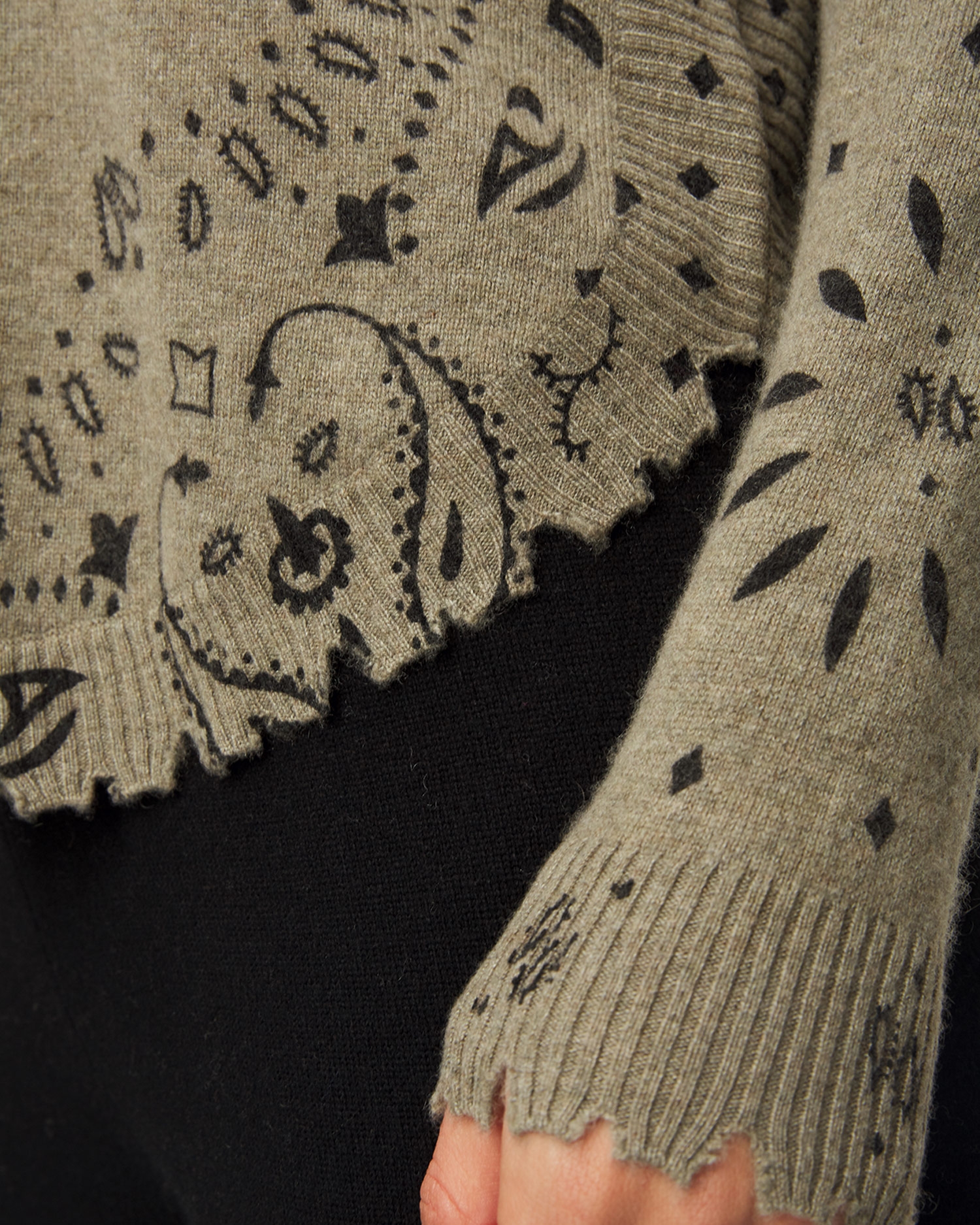 Kašmírový svetr KUJTEN MELA BANDANA