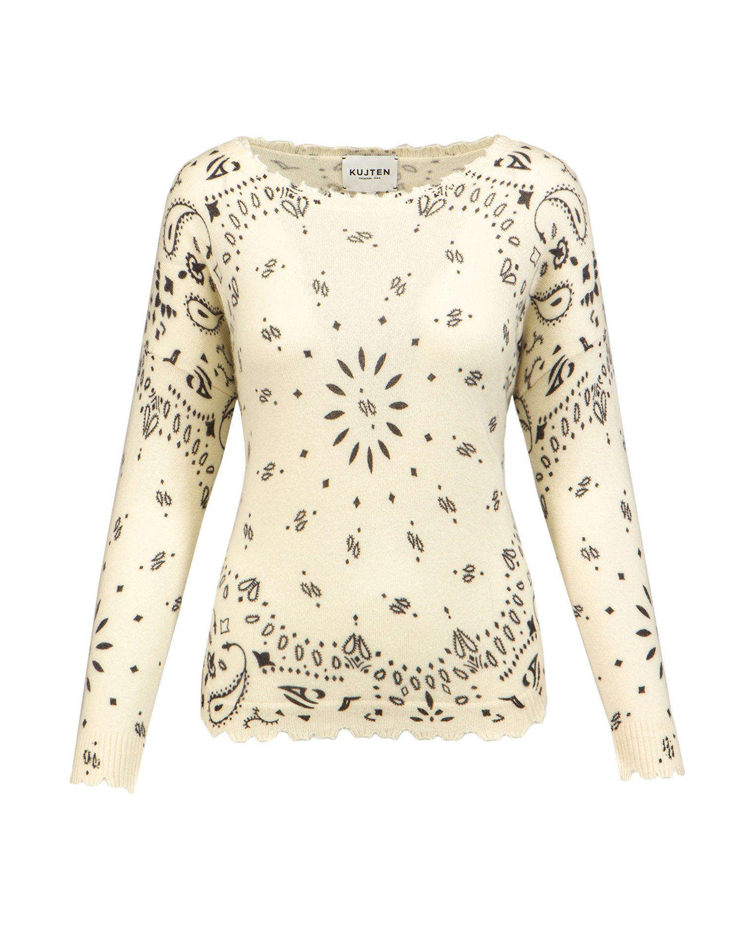 Kašmírový svetr KUJTEN MELA BANDANA