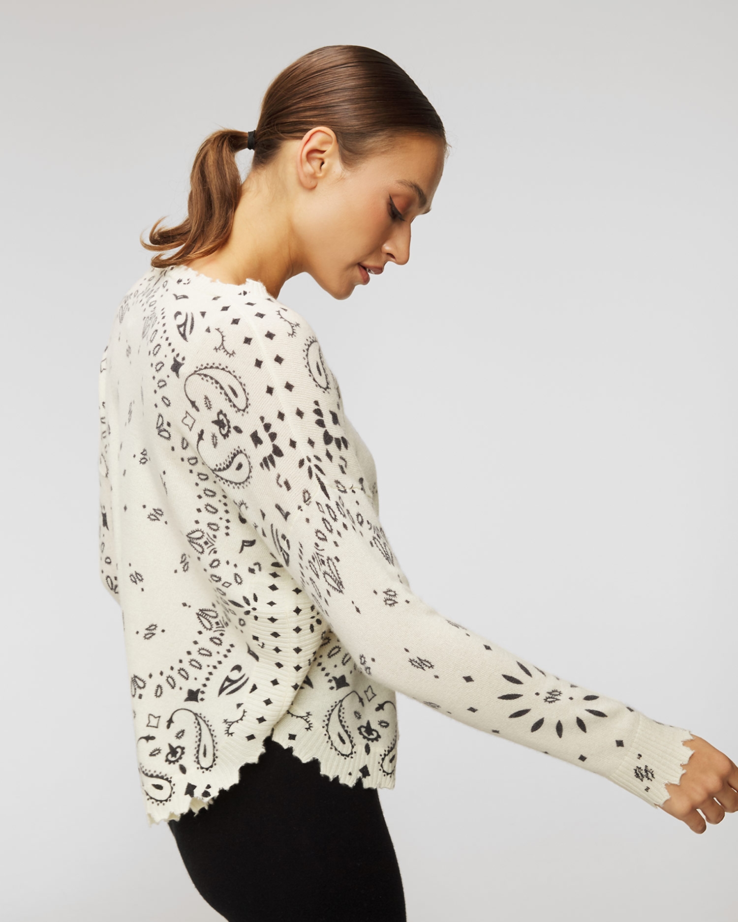 Kašmírový svetr KUJTEN MELA BANDANA