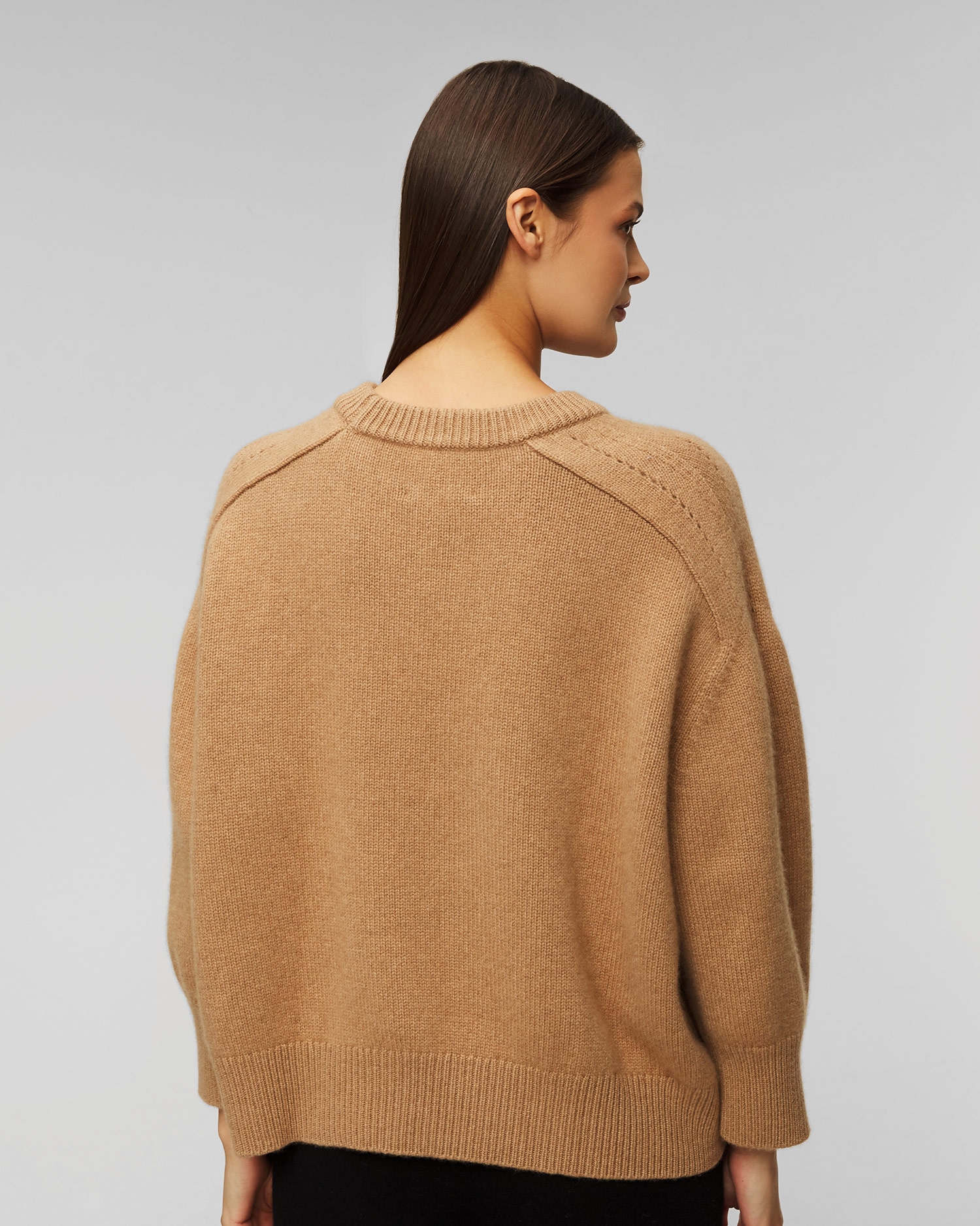 Hnědý dámský kašmírový svetr Kujten Diane