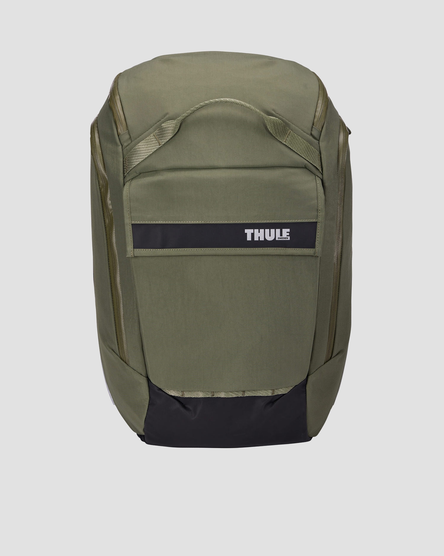 Zelená souprava zavazadel na kolo s brašnou a batohem Thule Paramount Hybrid Pannier 26L