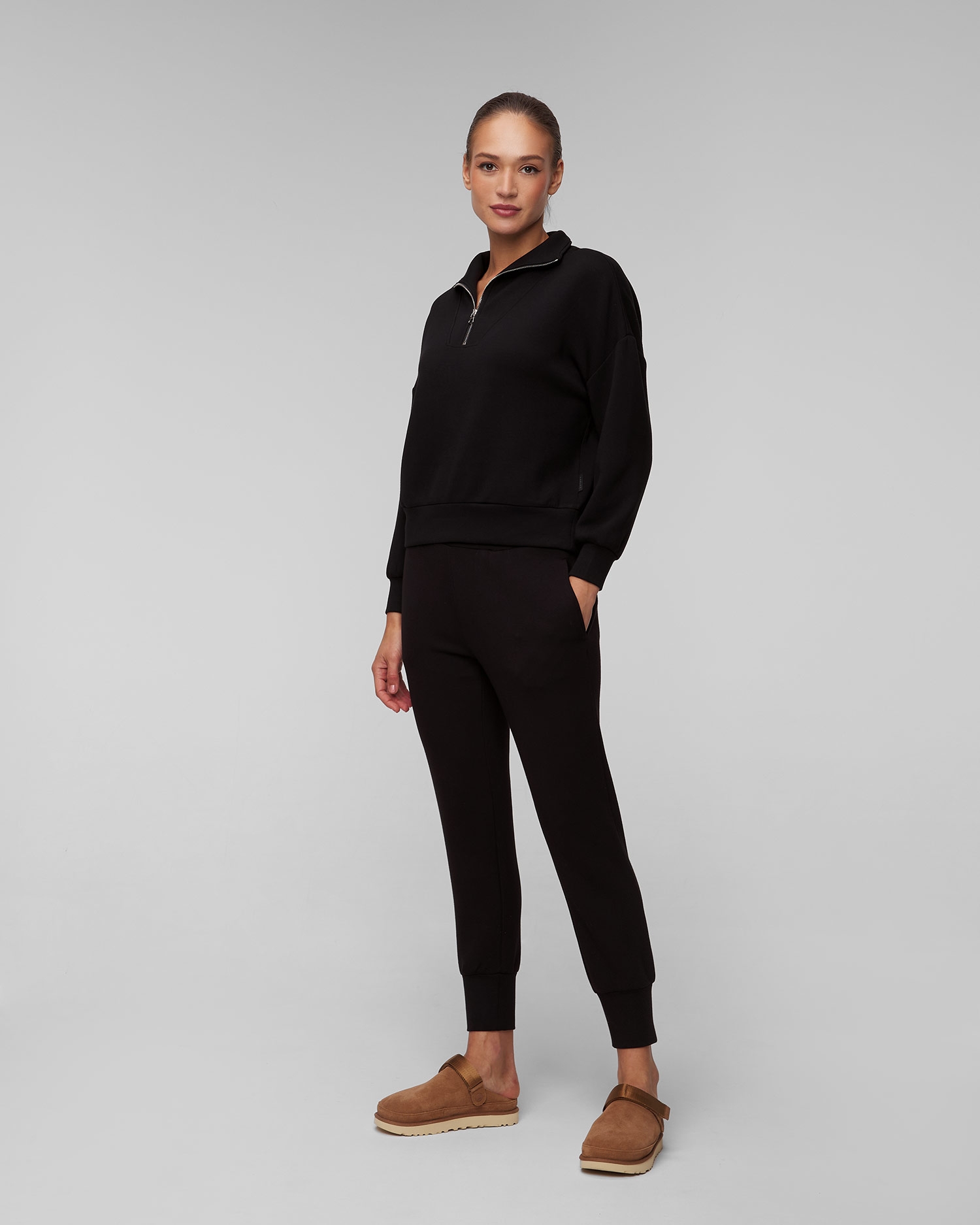 Dámská černá mikina Varley Hawley Half Zip Sweat