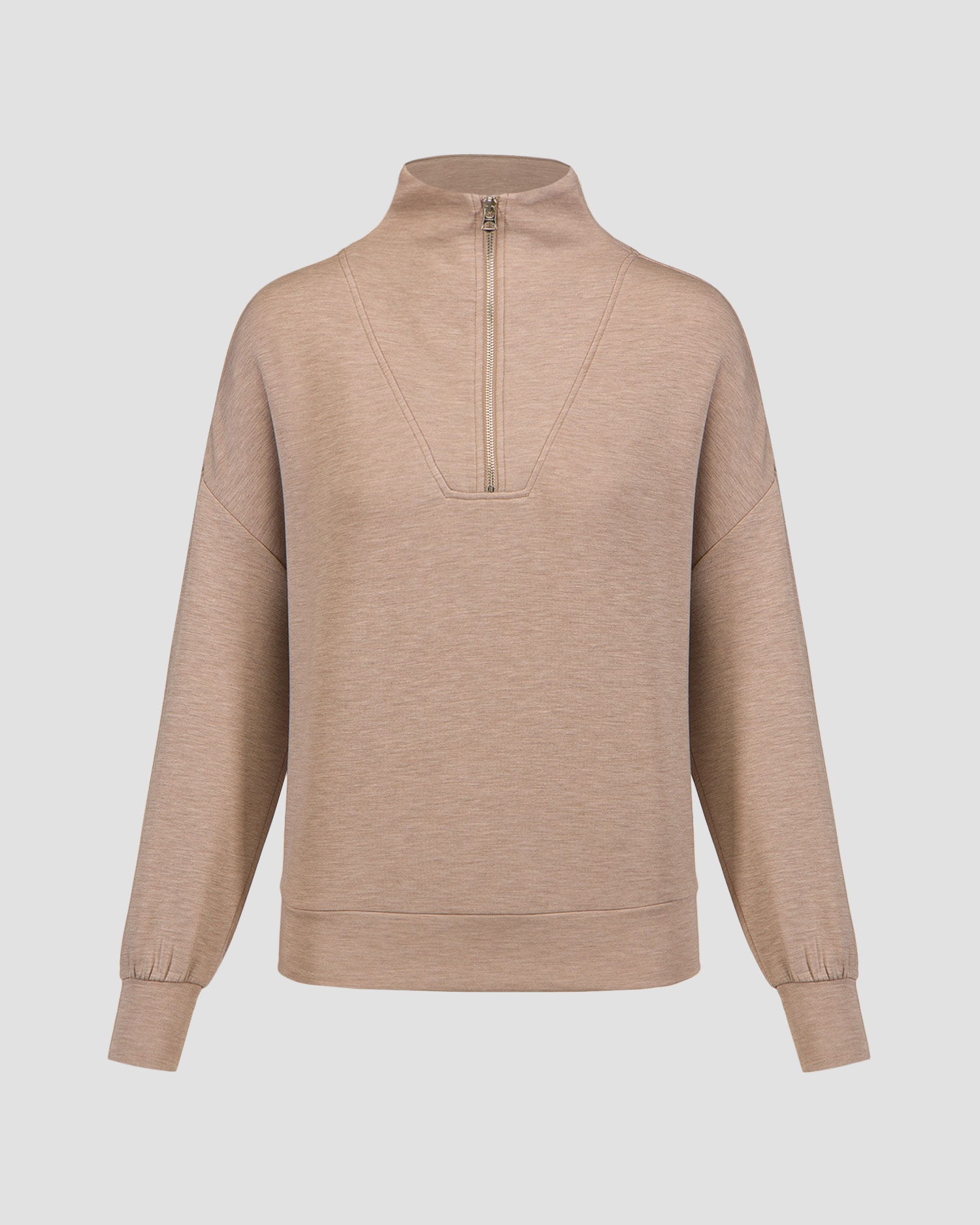 Hnědá dámská mikina Varley Hawley Half Zip Sweat
