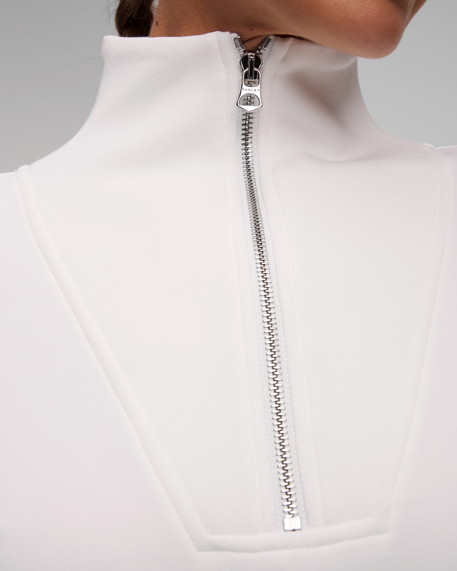 Bílá dámská mikina Varley Hawley Half Zip Sweat