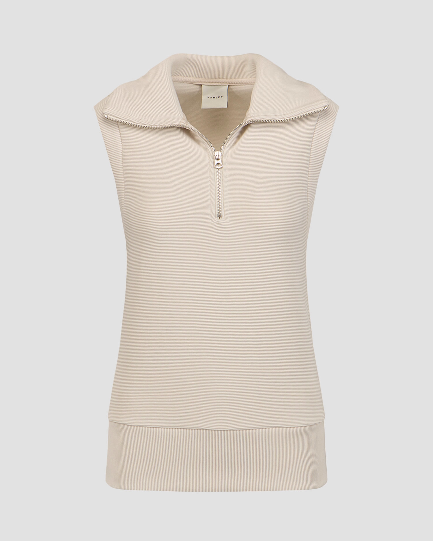 Béžový dámský top Varley Bonnie Half Zip Tank