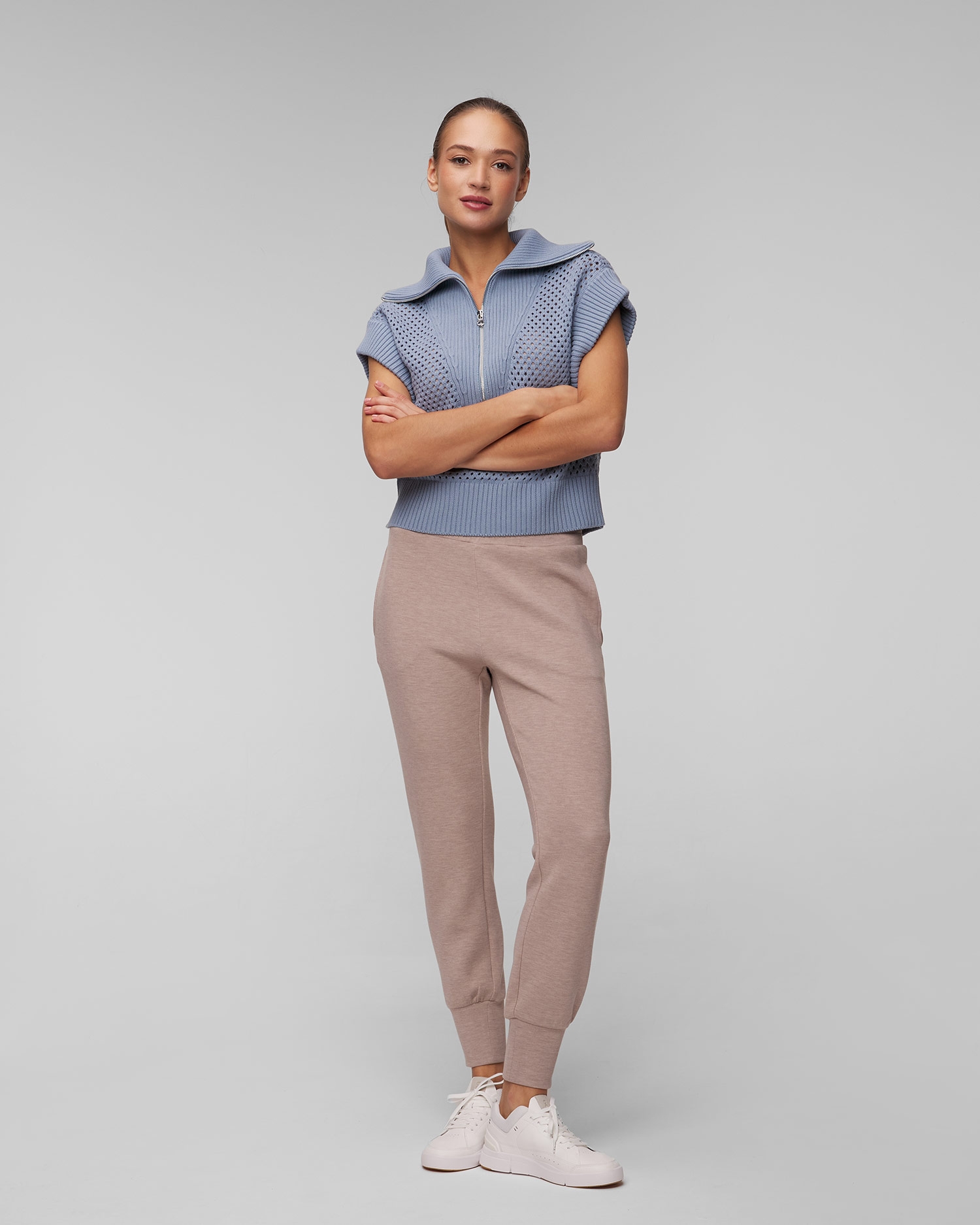 Modrá dámská mikina Varley Mila Half Zip Knit