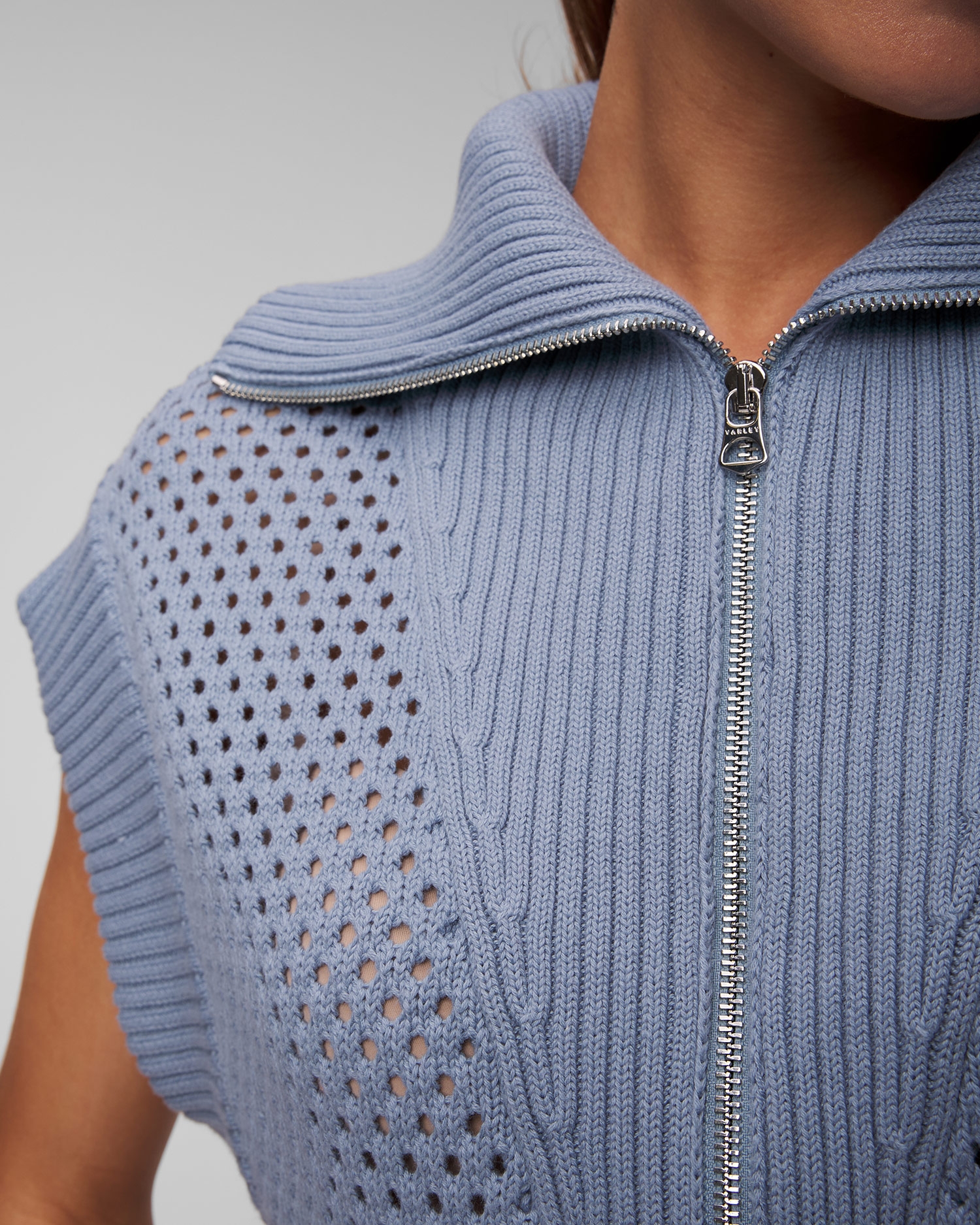 Modrá dámská mikina Varley Mila Half Zip Knit