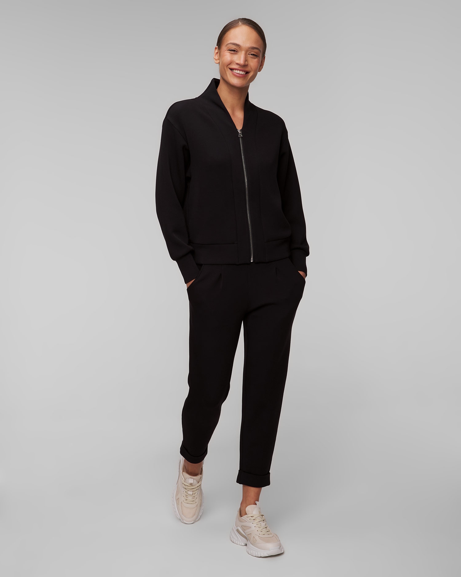 Dámské černé kalhoty Varley The Rolled Cuff Pant 25