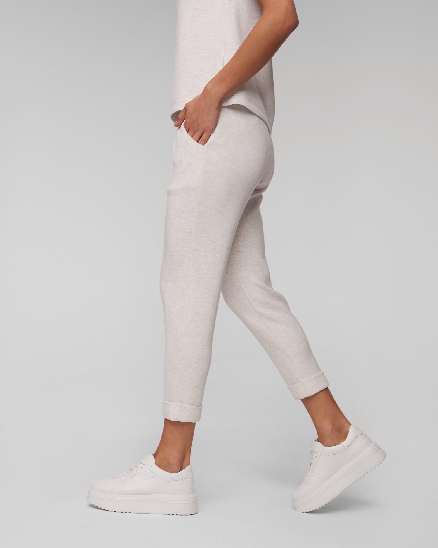 Béžové dámské kalhoty Varley The Rolled Cuff Pant 25