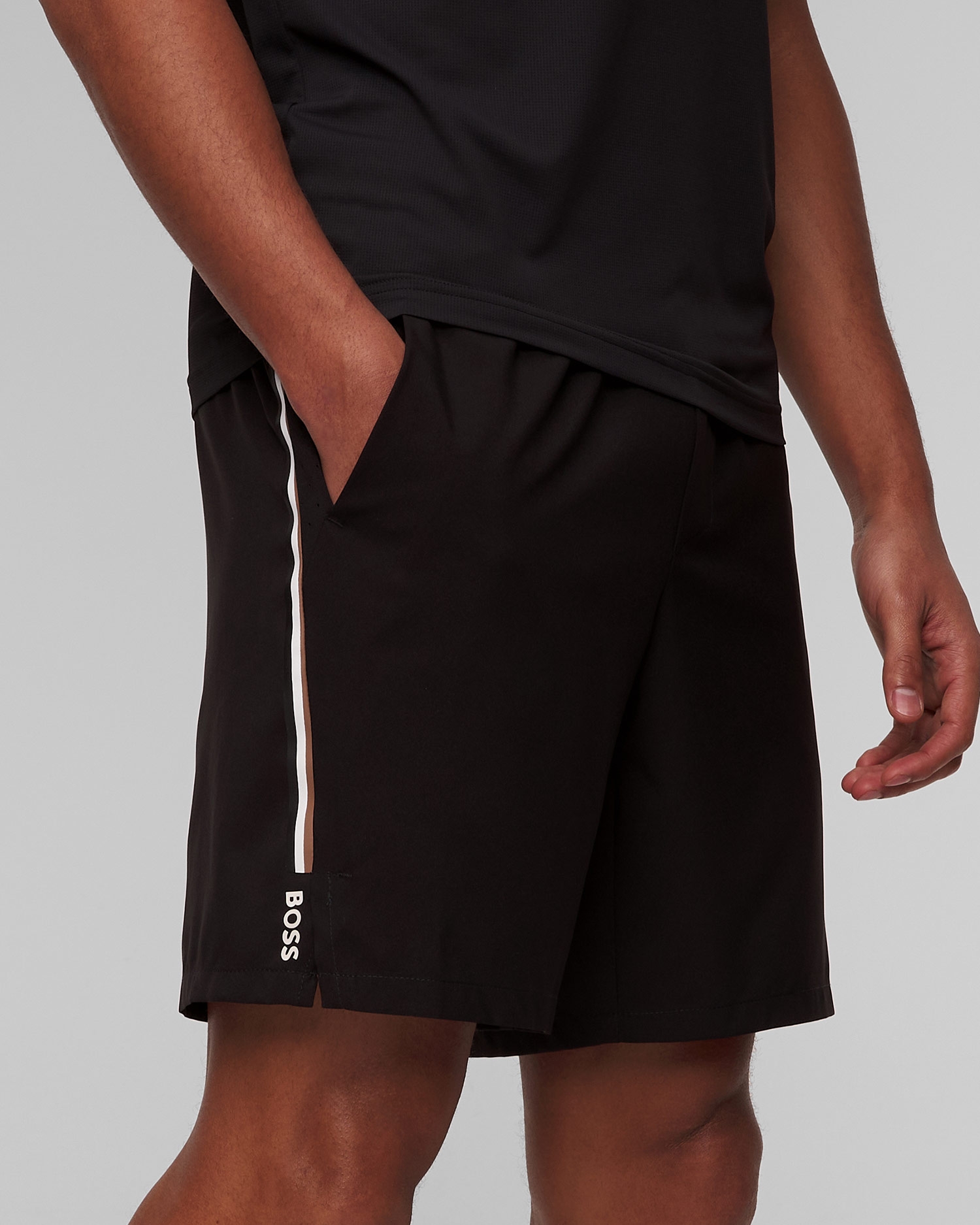 Černé pánské kraťasy Hugo Boss S_Break