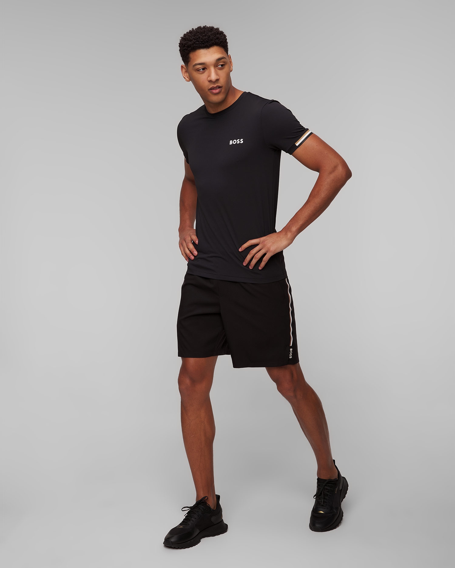 Černé pánské kraťasy Hugo Boss S_Break