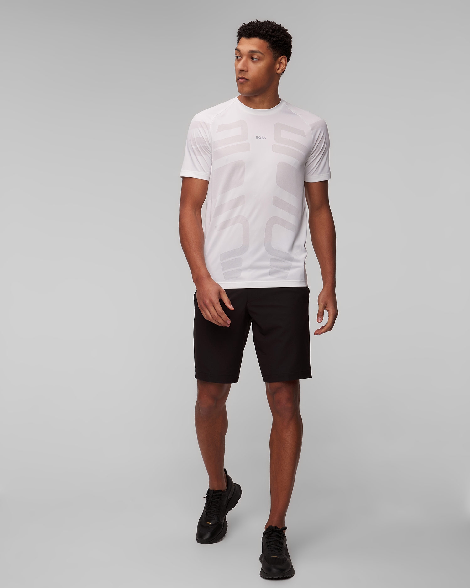 Černé pánské kraťasy Hugo Boss S_Commuter