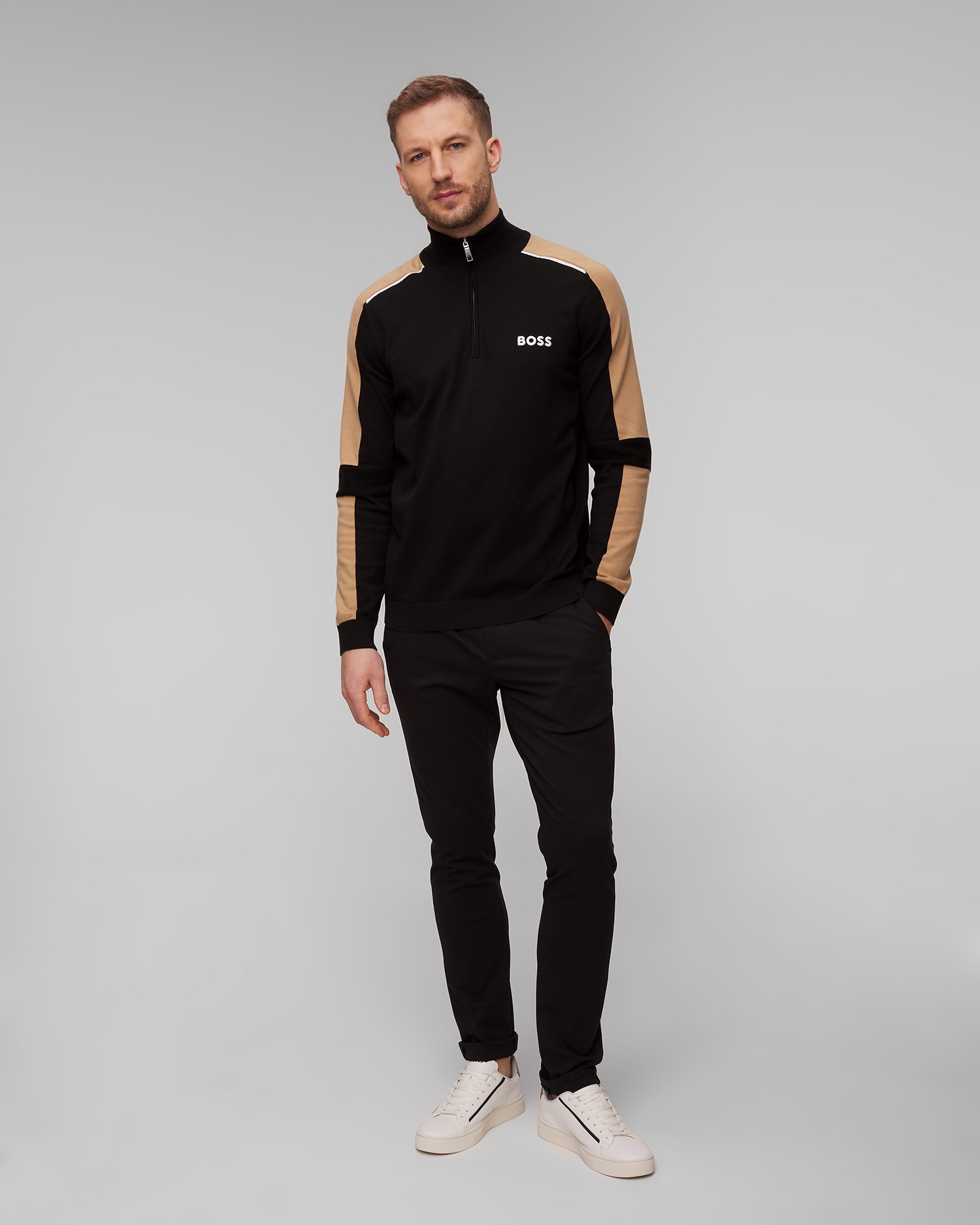 Černý pánský svetr Hugo Boss Zelchior-X