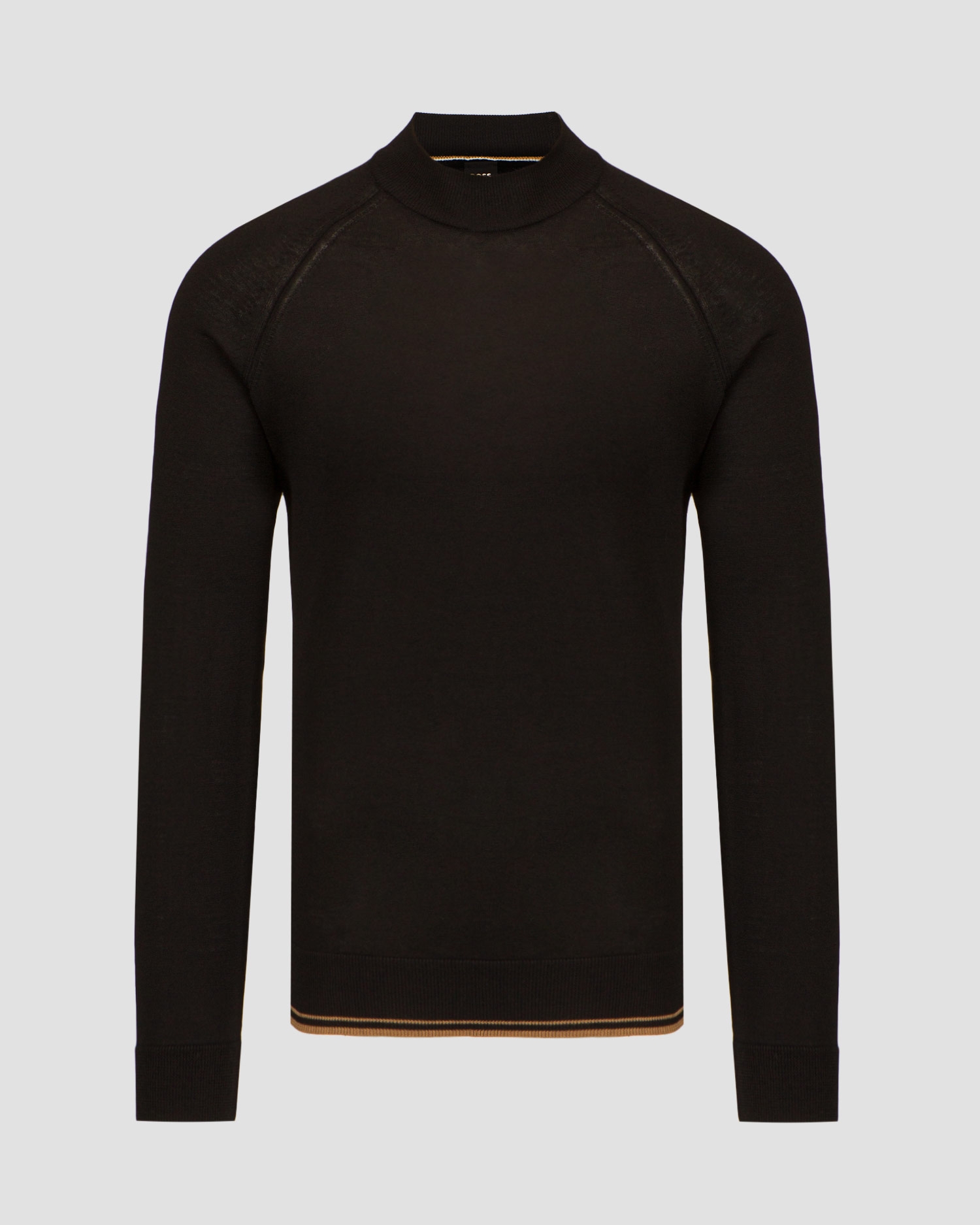 Černý vlněný pánský svetr Hugo Boss Perfino