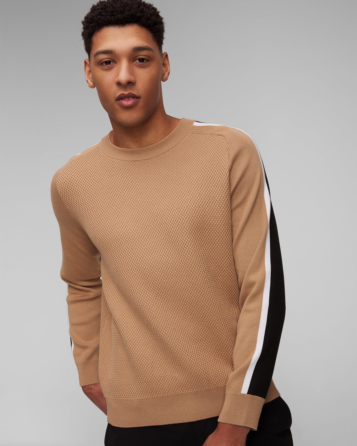 Béžový pánský svetr Hugo Boss Pontevico