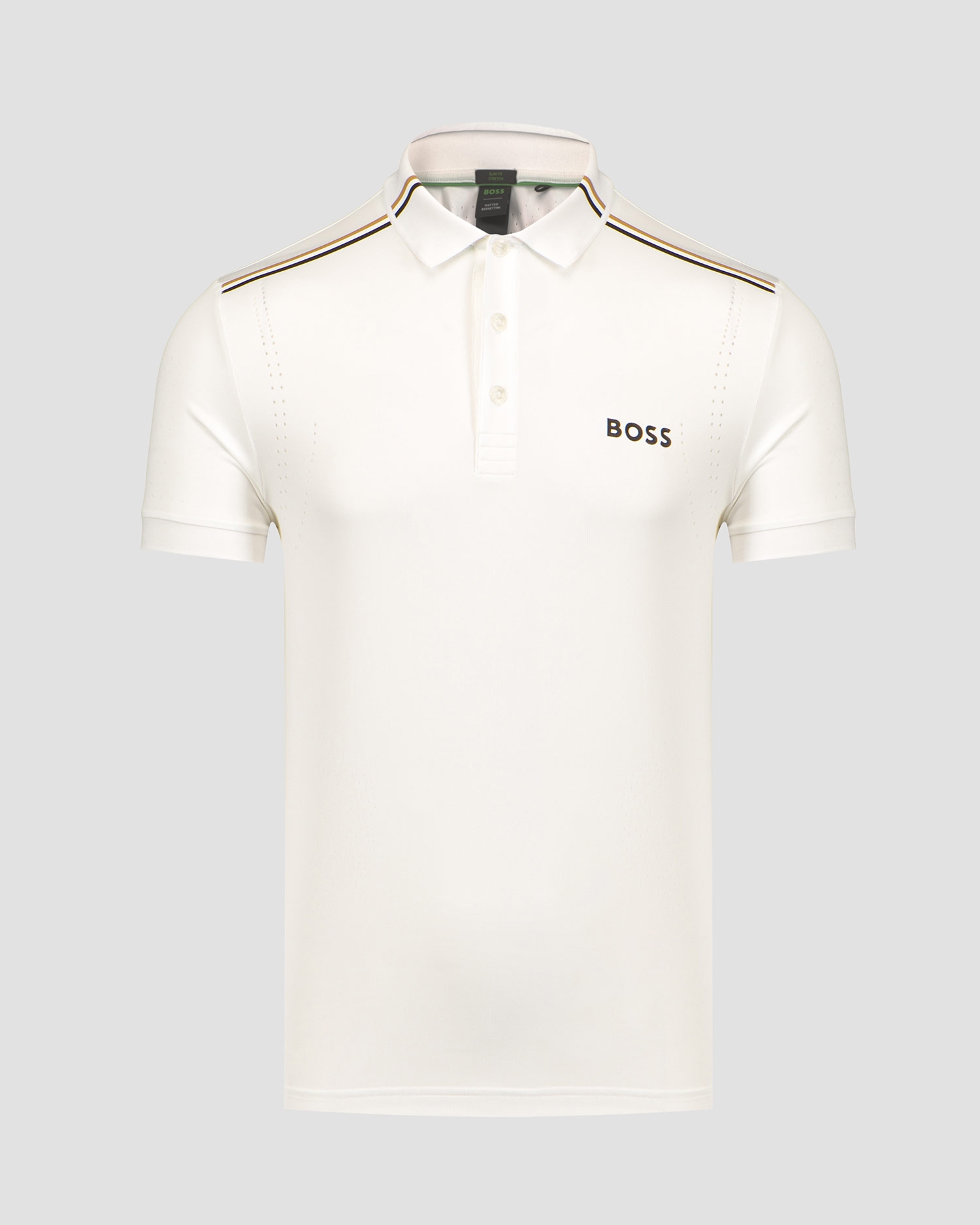 Bílé pánské polo tričko BOSS X MATTEO BERRETTINI Patteo