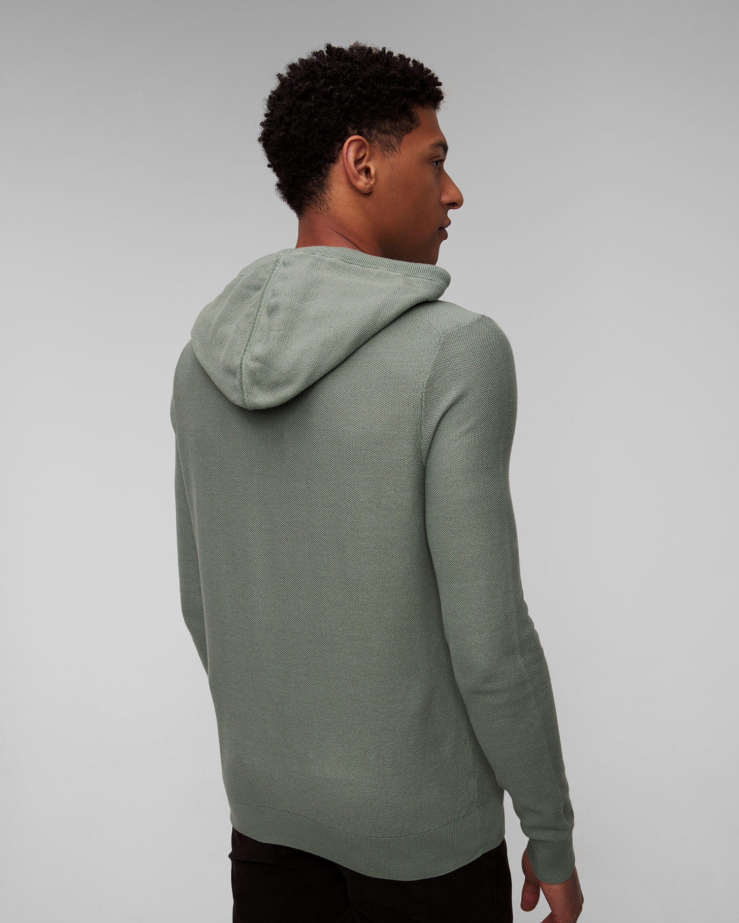 Olivově zelený pánský svetr Hugo Boss Trapani