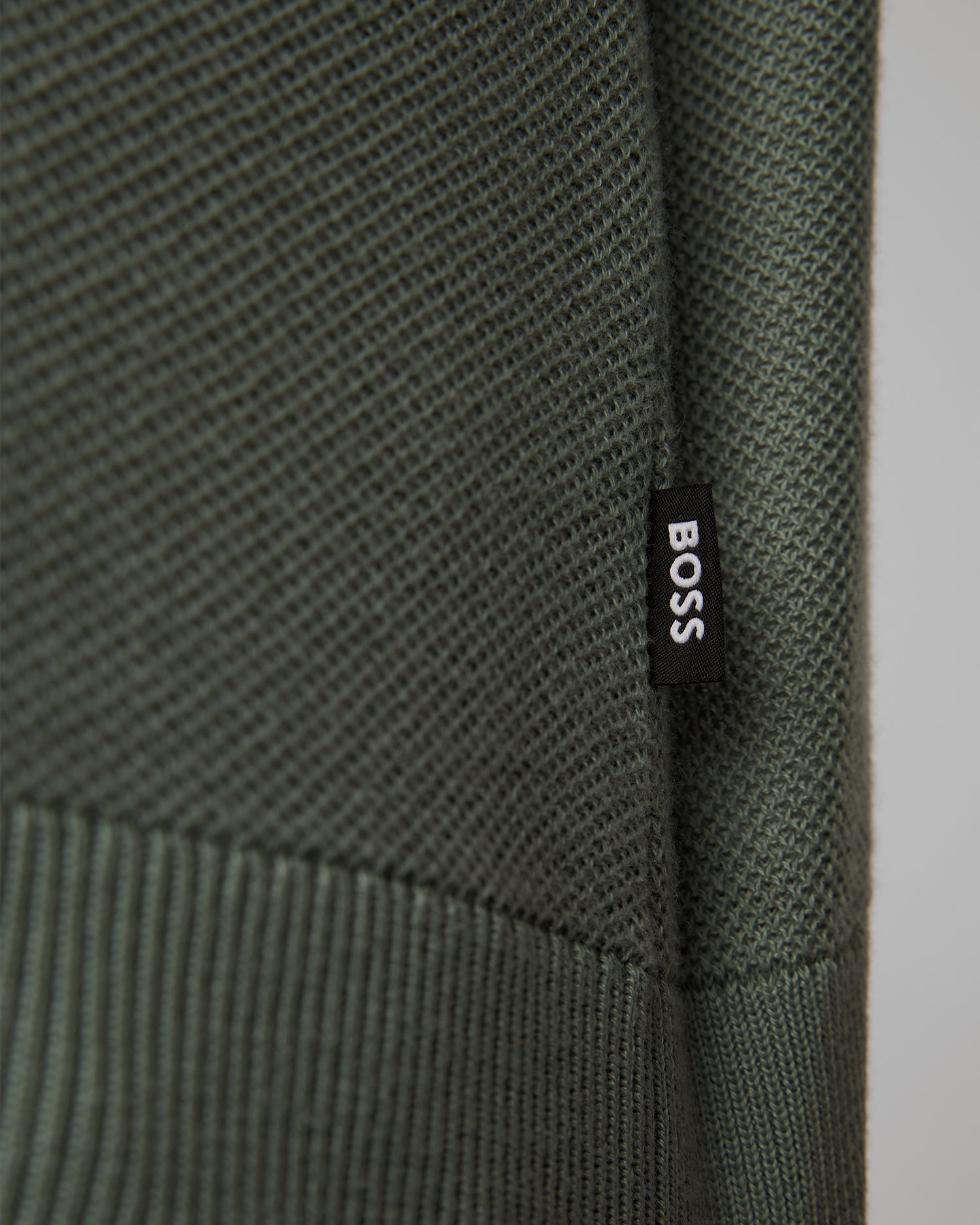 Olivově zelený pánský svetr Hugo Boss Trapani