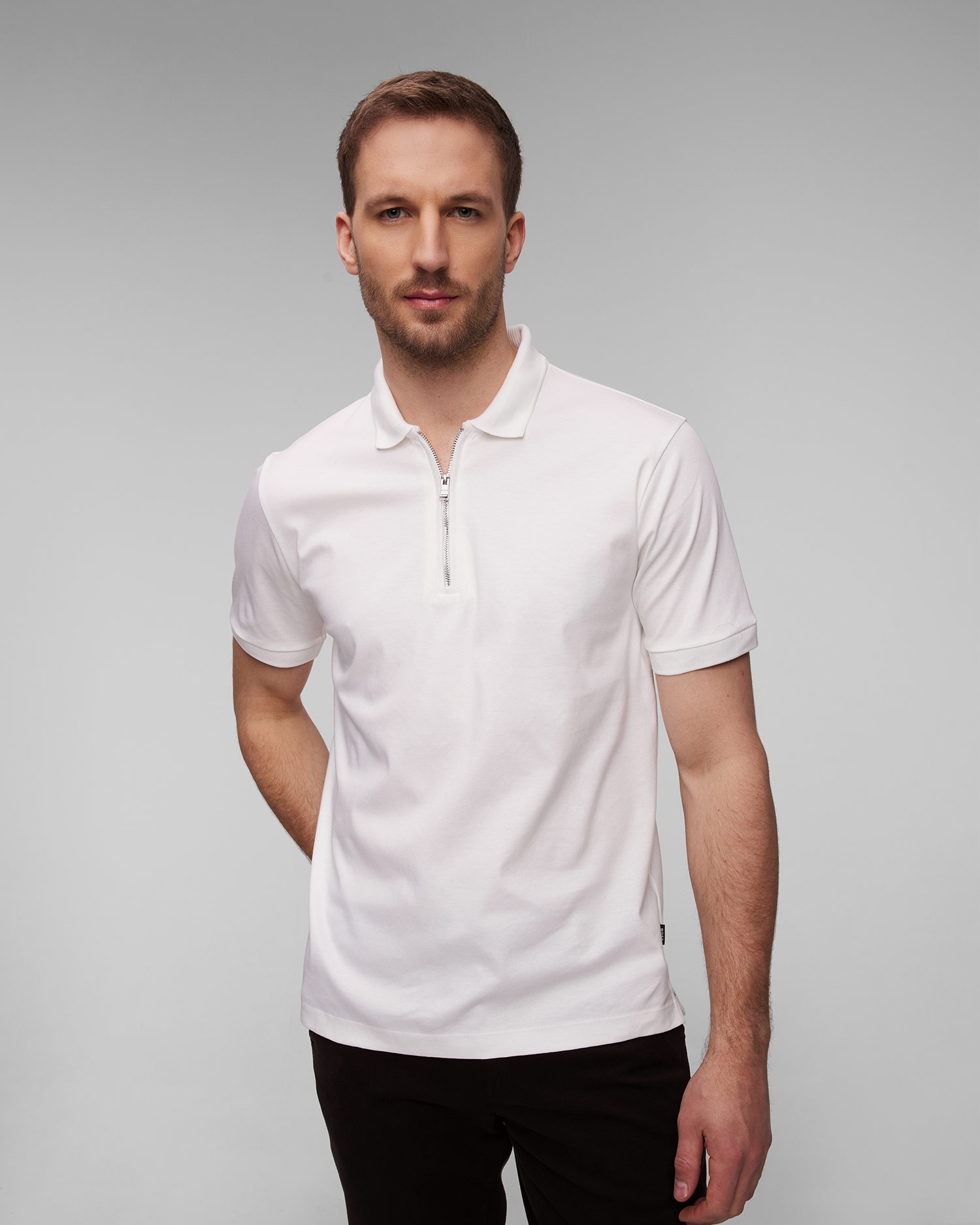 Pánská bílá polokošile Hugo Boss Polston