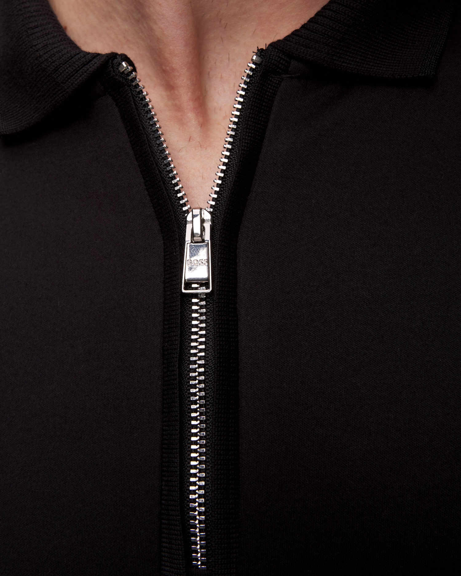 Pánská černá polokošile Hugo Boss Polston