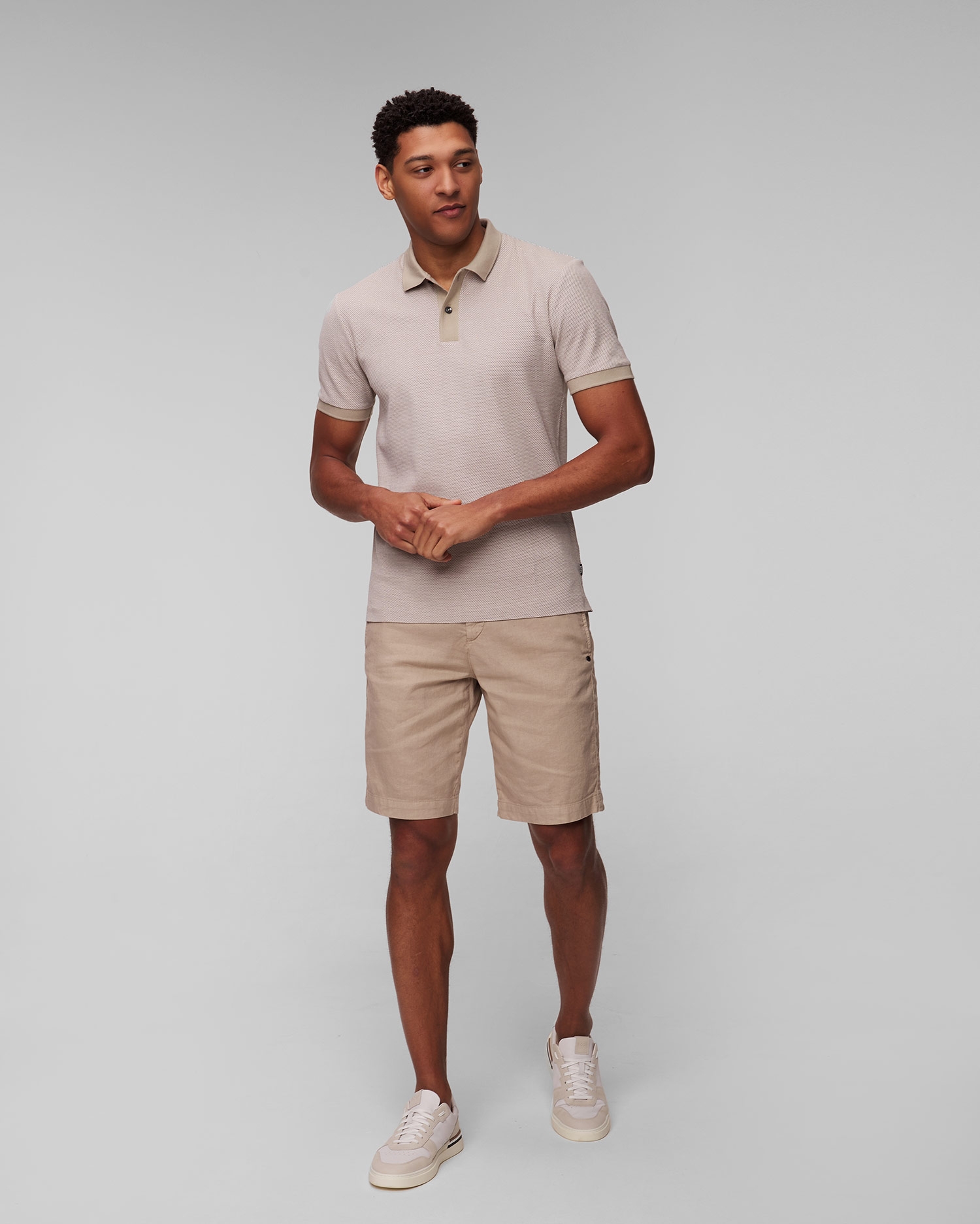 Pánské béžové polo triko Hugo Boss Phillipson