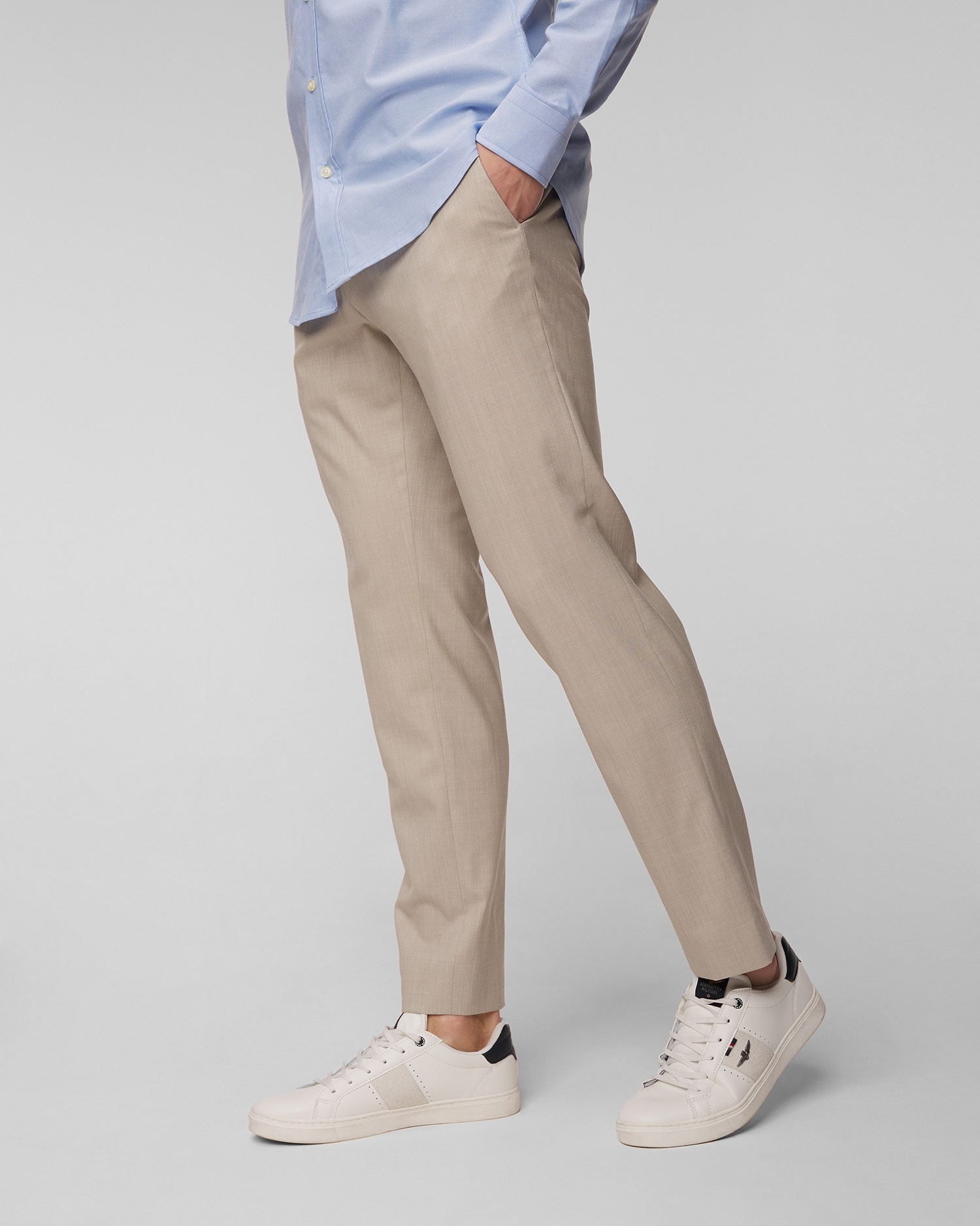 Pantalon beige pour hommes Hugo Boss H-Genius-242, Couleur: Beżowy