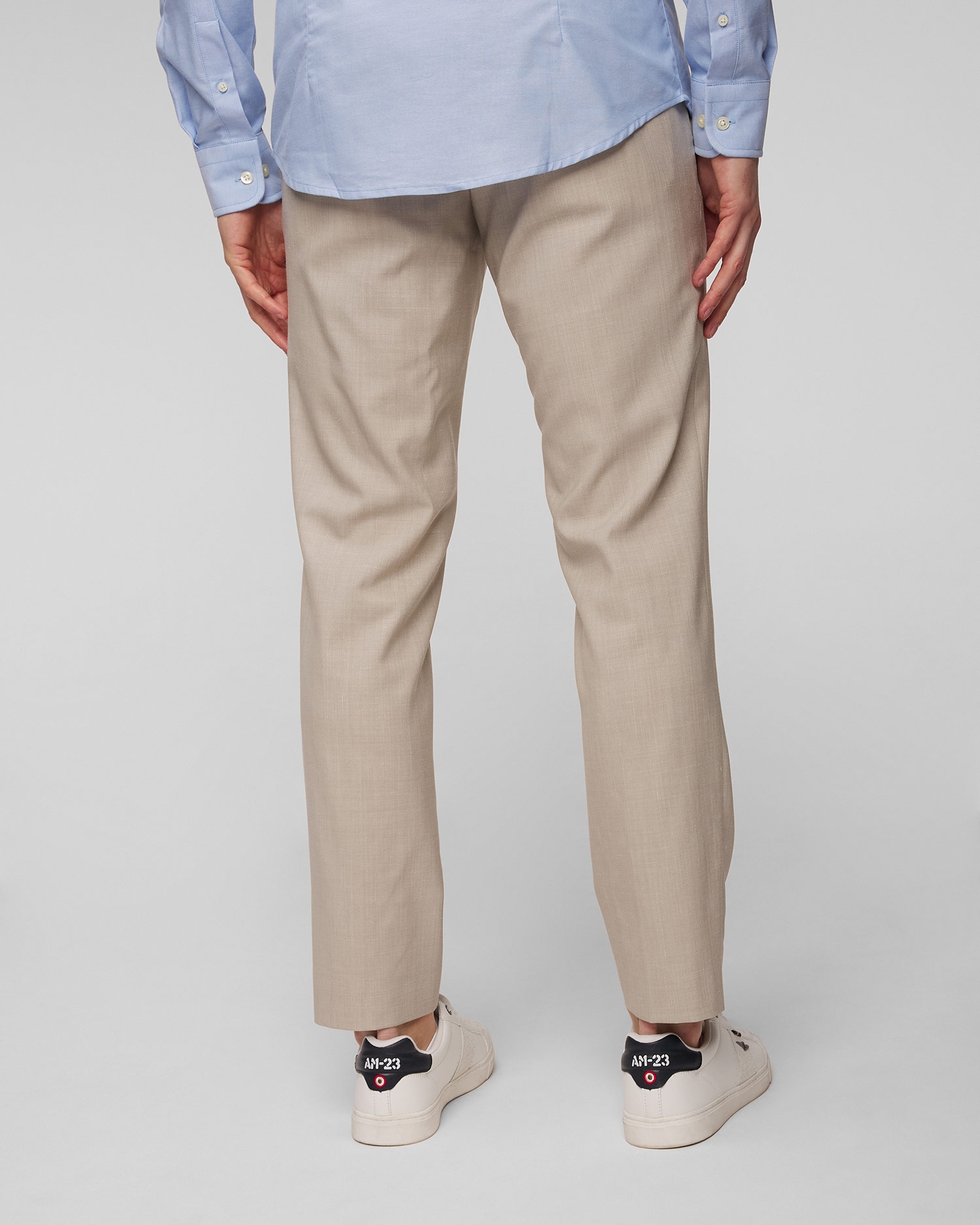 Béžové pánské kalhoty Hugo Boss H-Genius-242