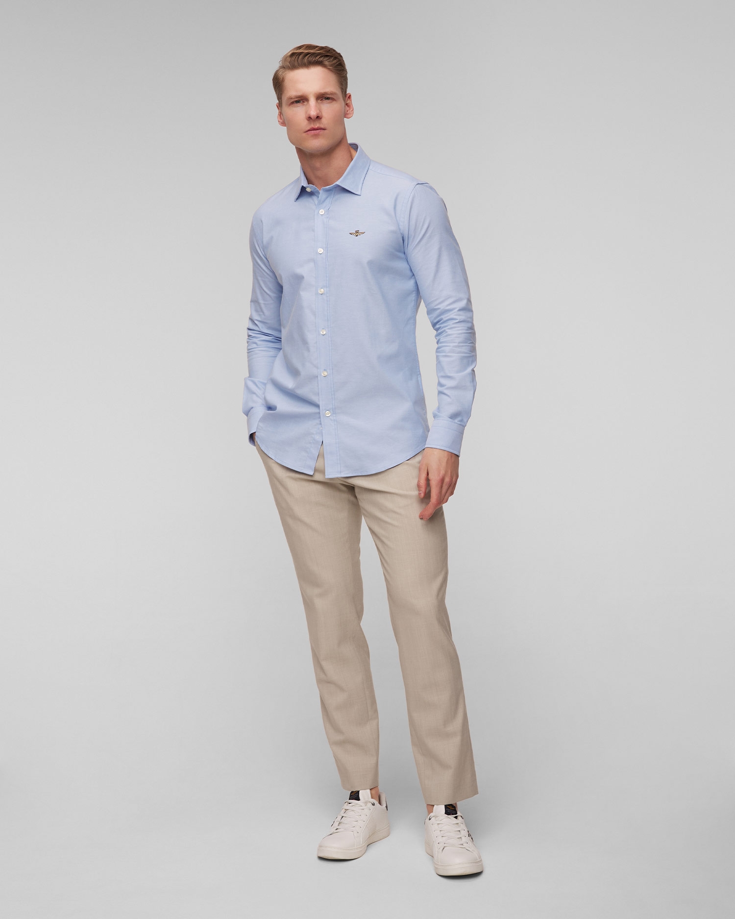 Béžové pánské kalhoty Hugo Boss H-Genius-242