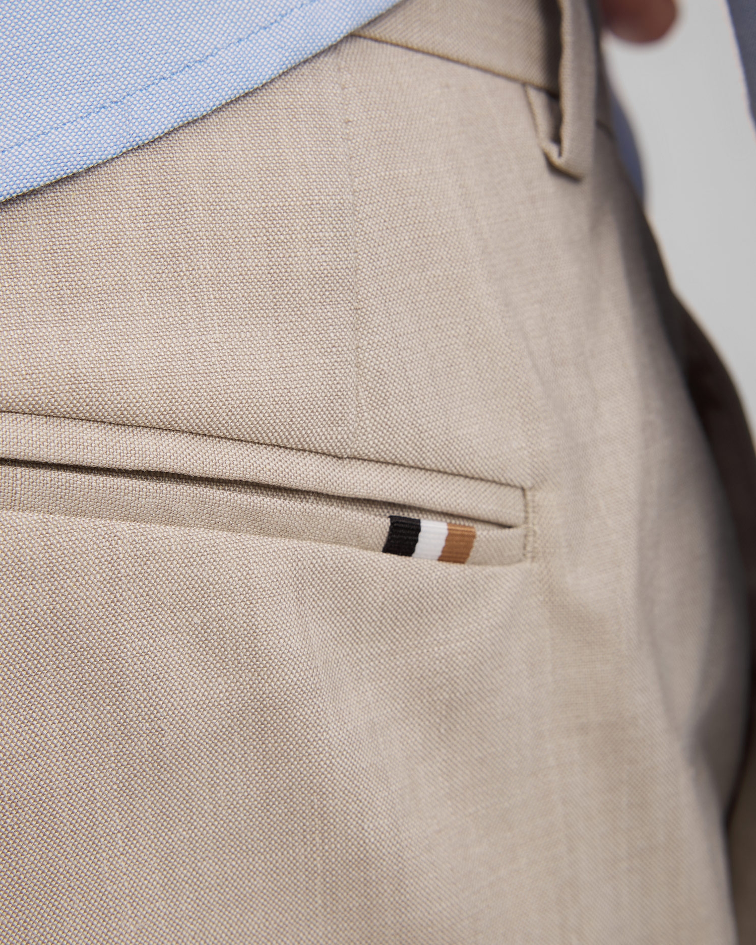 Béžové pánské kalhoty Hugo Boss H-Genius-242