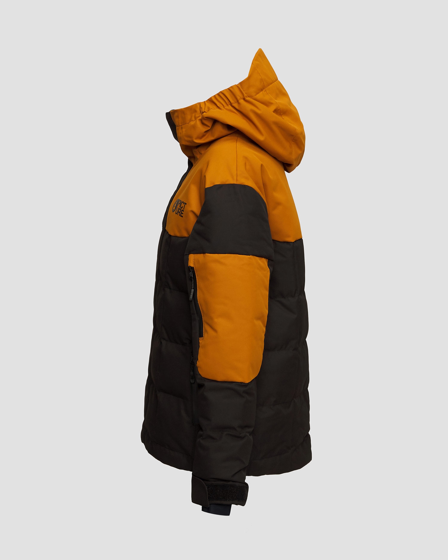 Černá a hnědá dětská lyžařská bunda Picture Organic Clothing Olyver 20/20