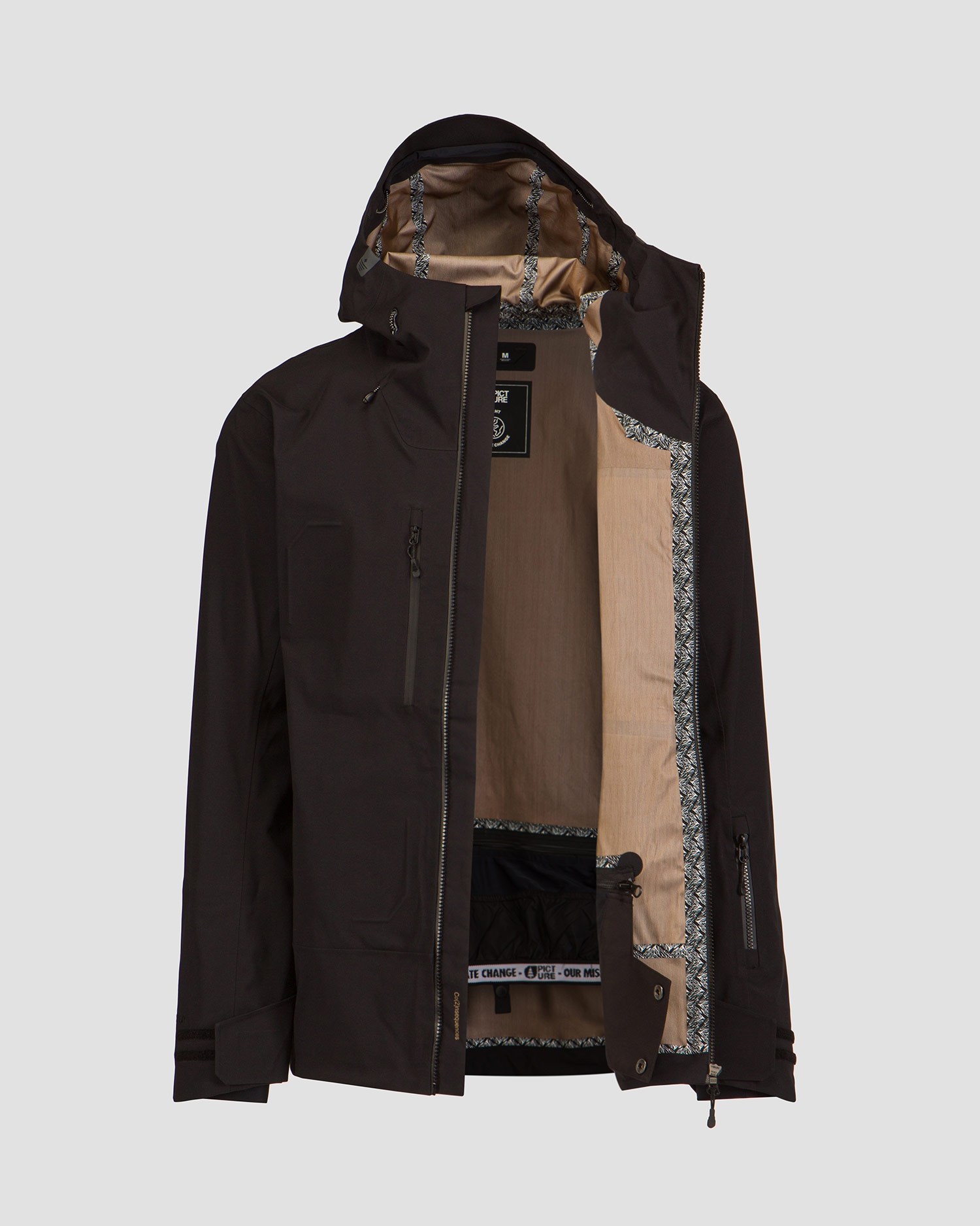 Černá pánská hardshellová bunda Picture Organic Clothing Welcome 3L 20/20