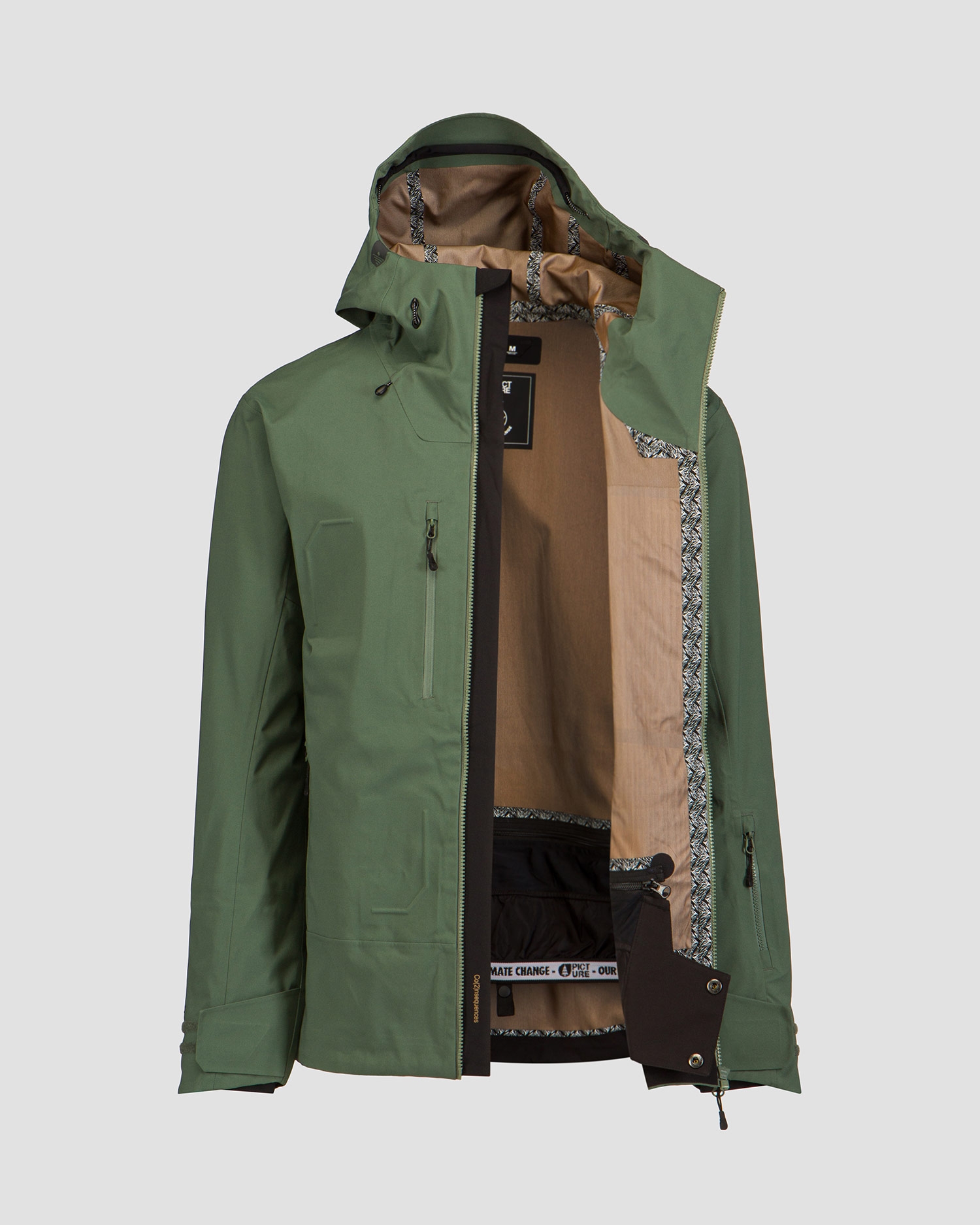 Zelená pánská hardshellová bunda Picture Organic Clothing Welcome 3L 20/20