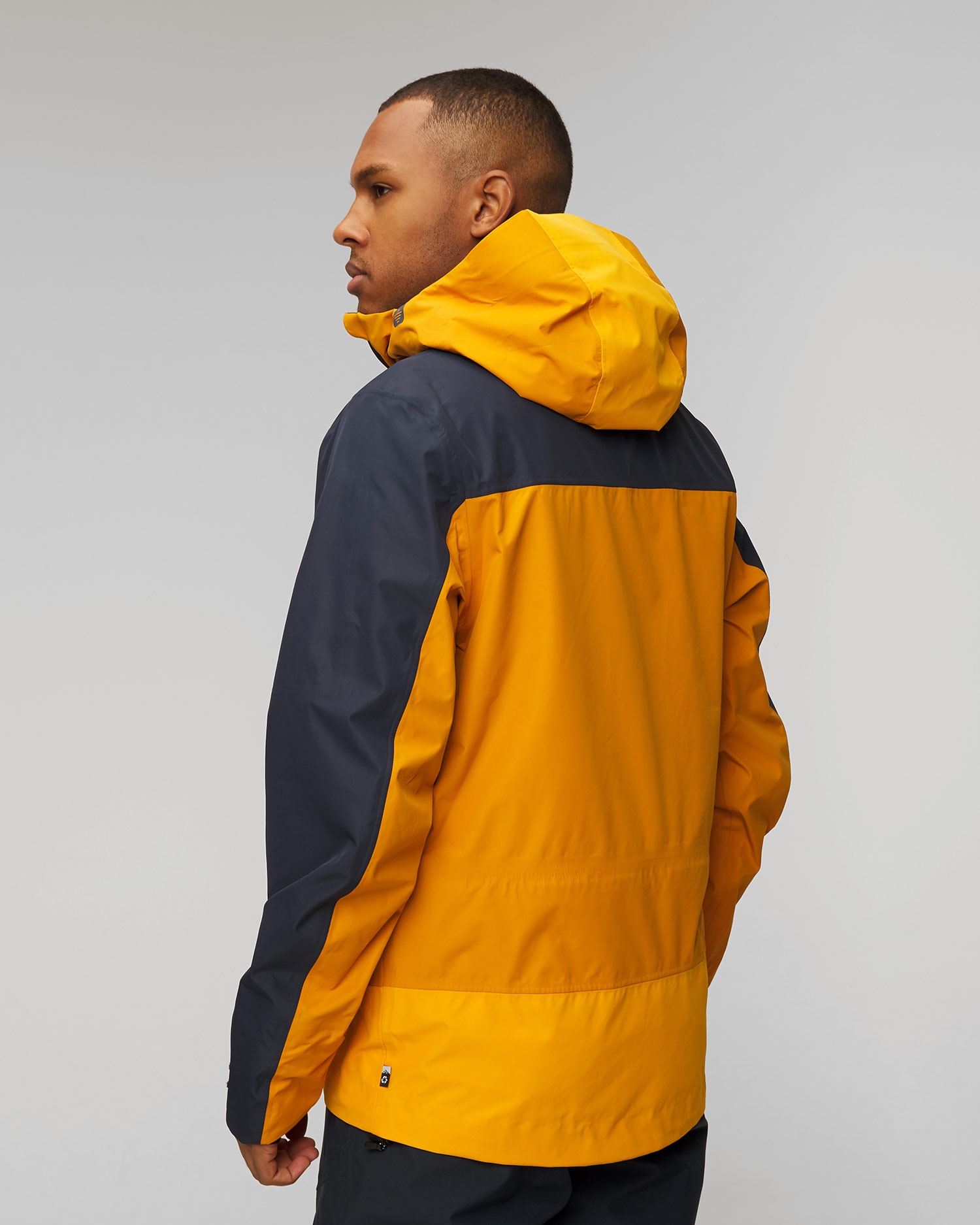 Pánská hardshellová zimní lyžařská bunda Picture Organic Clothing Broader 3L 20/20 v Tmavě Modrém a Oranžovém Barevném Odstínu