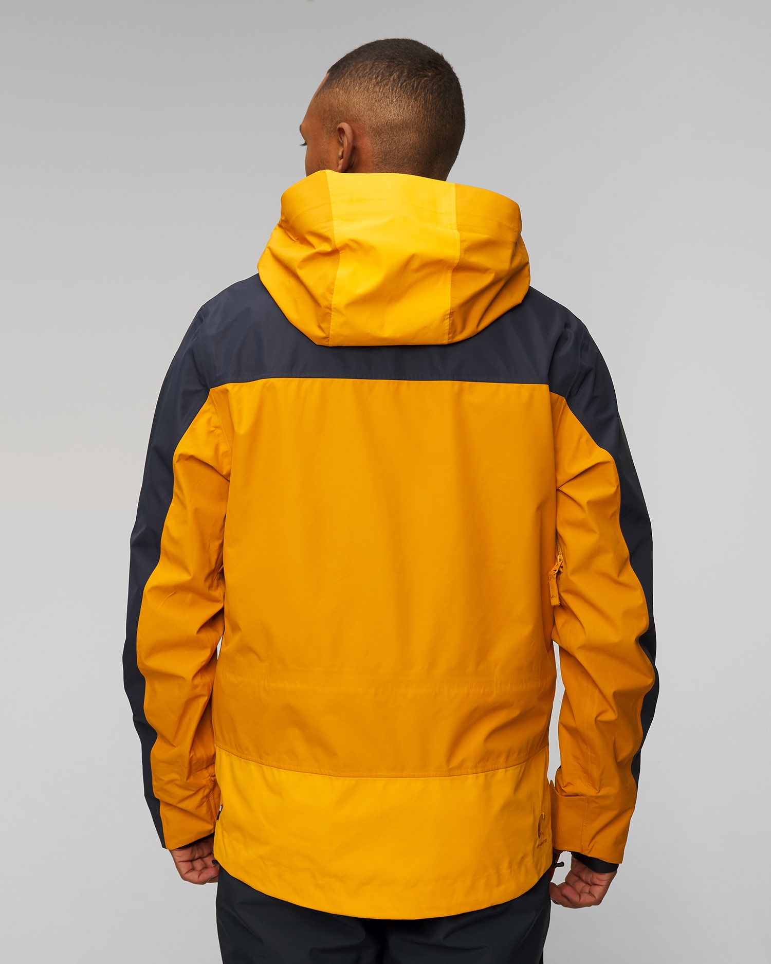 Pánská hardshellová zimní lyžařská bunda Picture Organic Clothing Broader 3L 20/20 v Tmavě Modrém a Oranžovém Barevném Odstínu