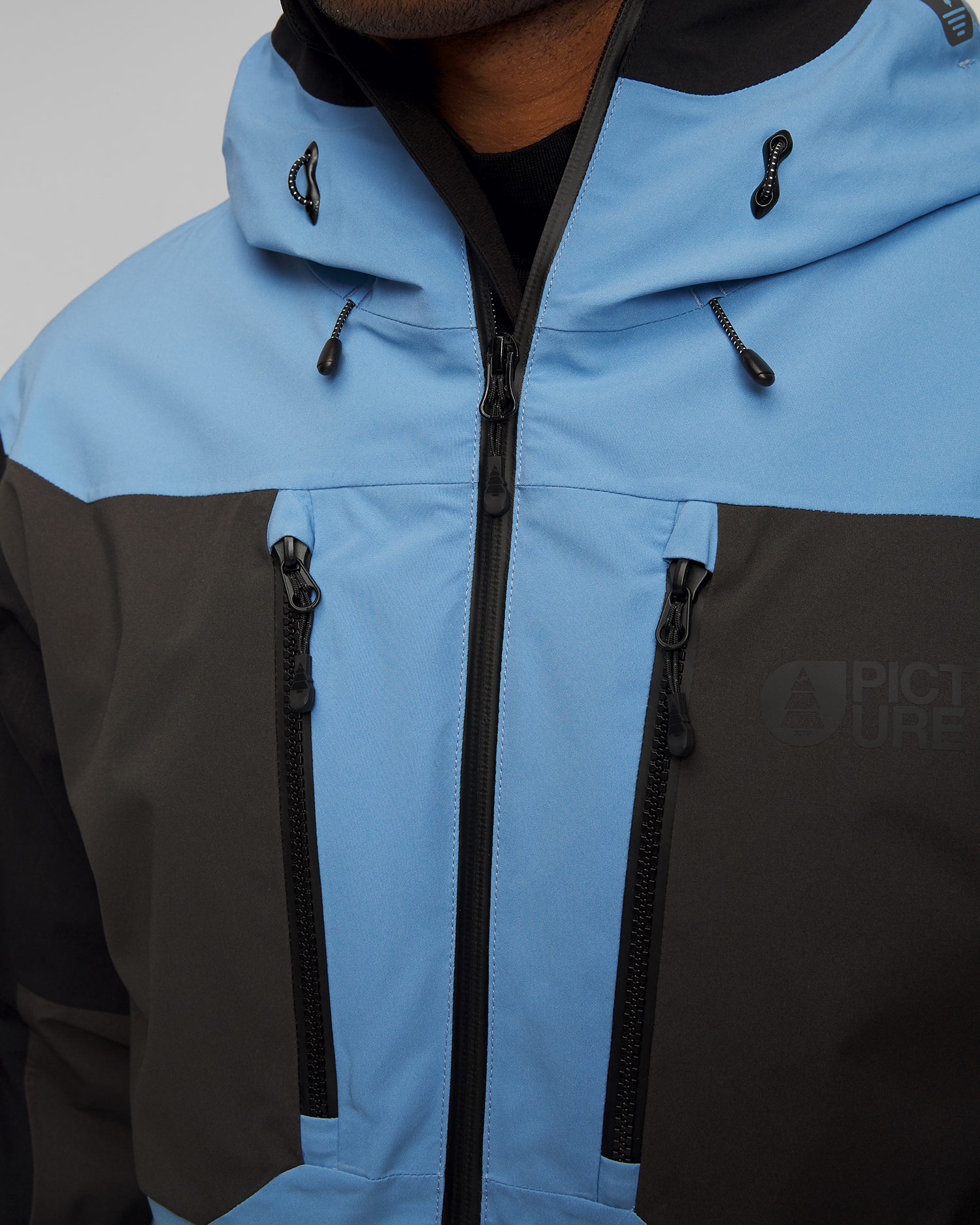 Modrá a černá pánská freeridová bunda Picture Organic Clothing Naikoon 20/20