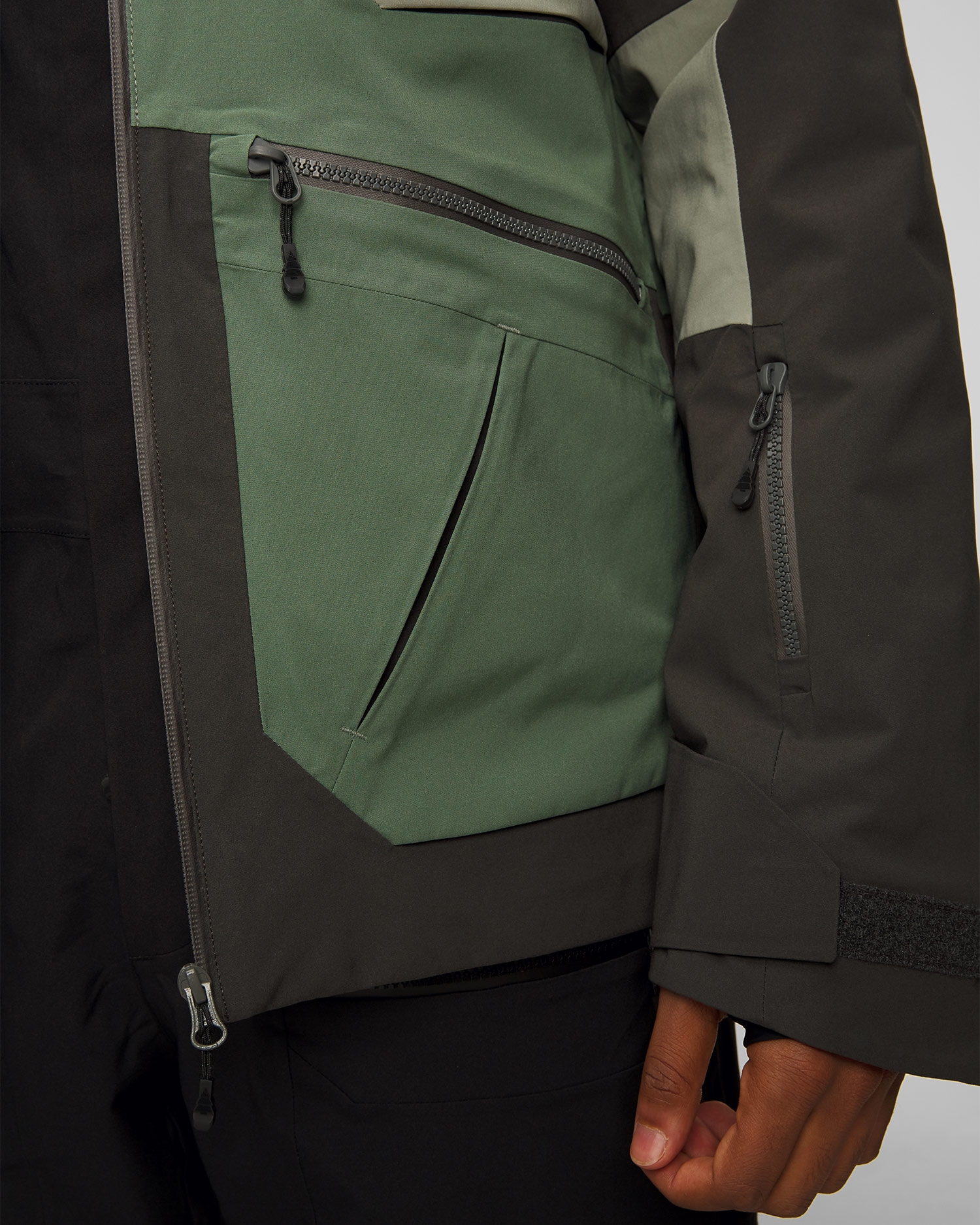 Zelená a černá pánská freeridová bunda Picture Organic Clothing Naikoon 20/20