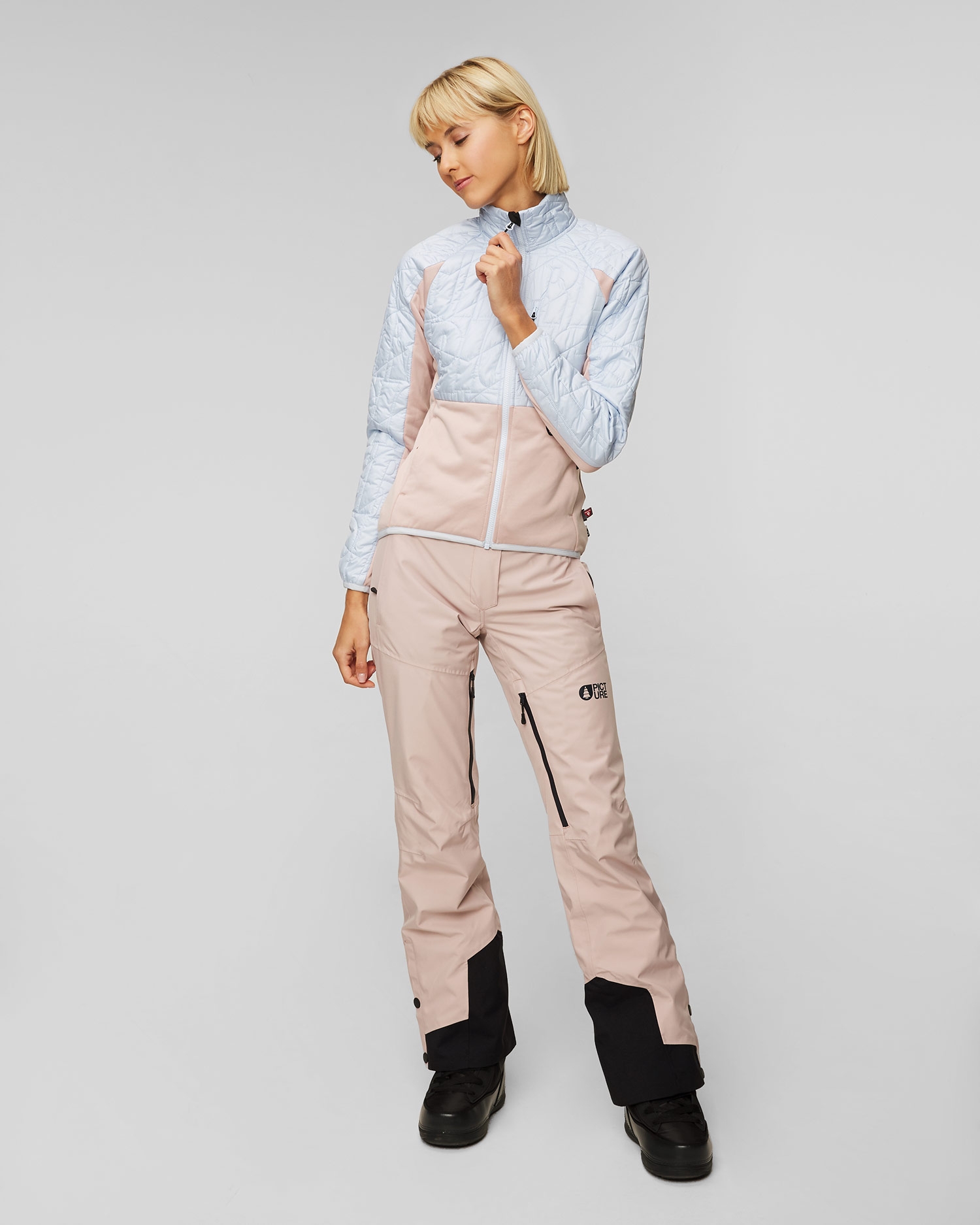 Dámská bundomikina Picture Organic Clothing Tehanie Primaloft ve Světle Modré a Béžové Barvě