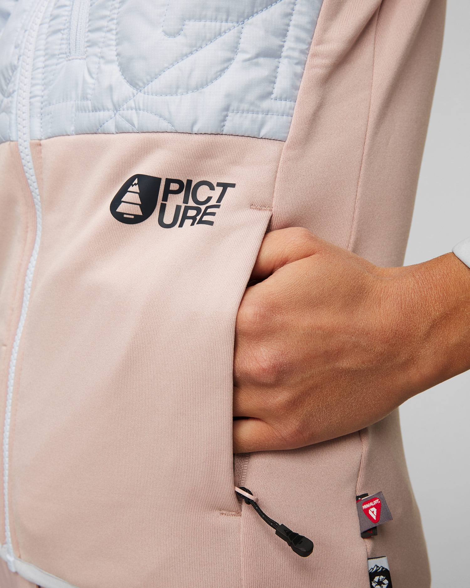 Dámská bundomikina Picture Organic Clothing Tehanie Primaloft ve Světle Modré a Béžové Barvě