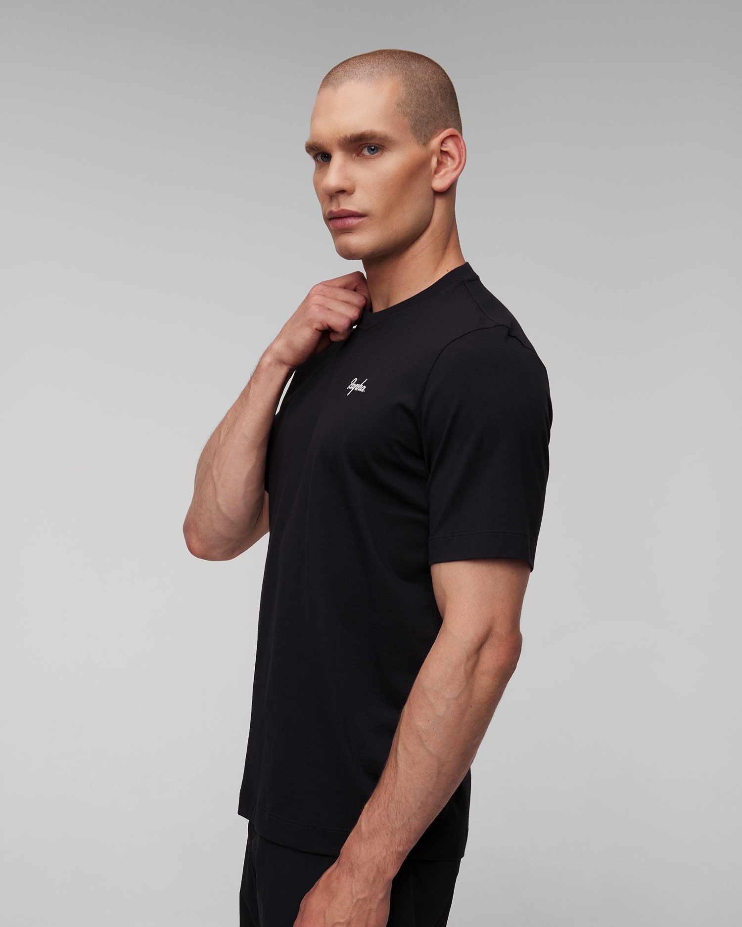 Pánské černé tričko Rapha Logo