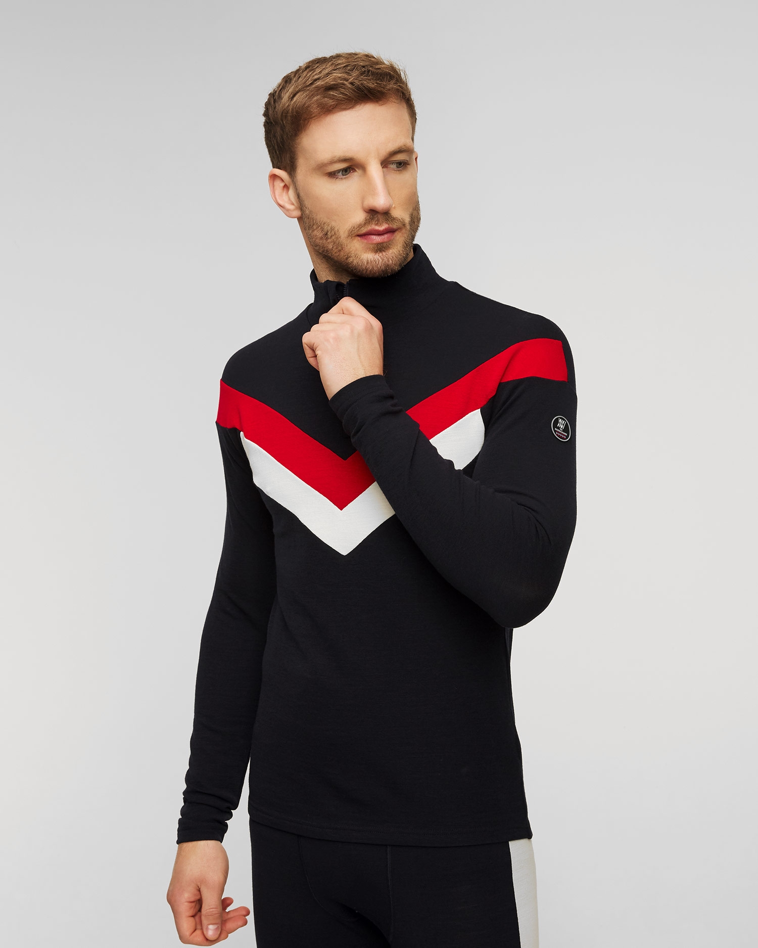 Pánský tmavě modrý rolák se zipem We Norwegians Voss