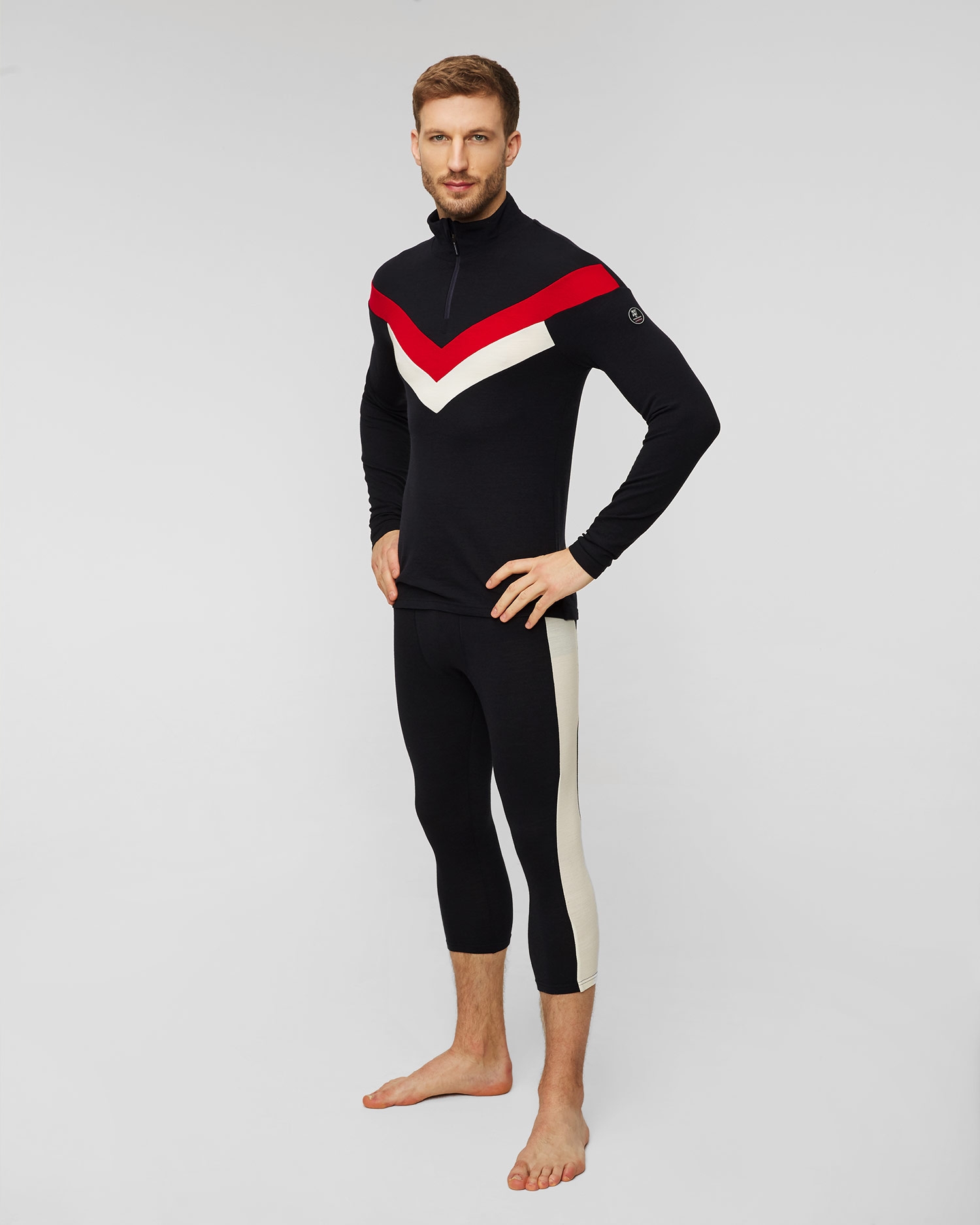 Pánský tmavě modrý rolák se zipem We Norwegians Voss