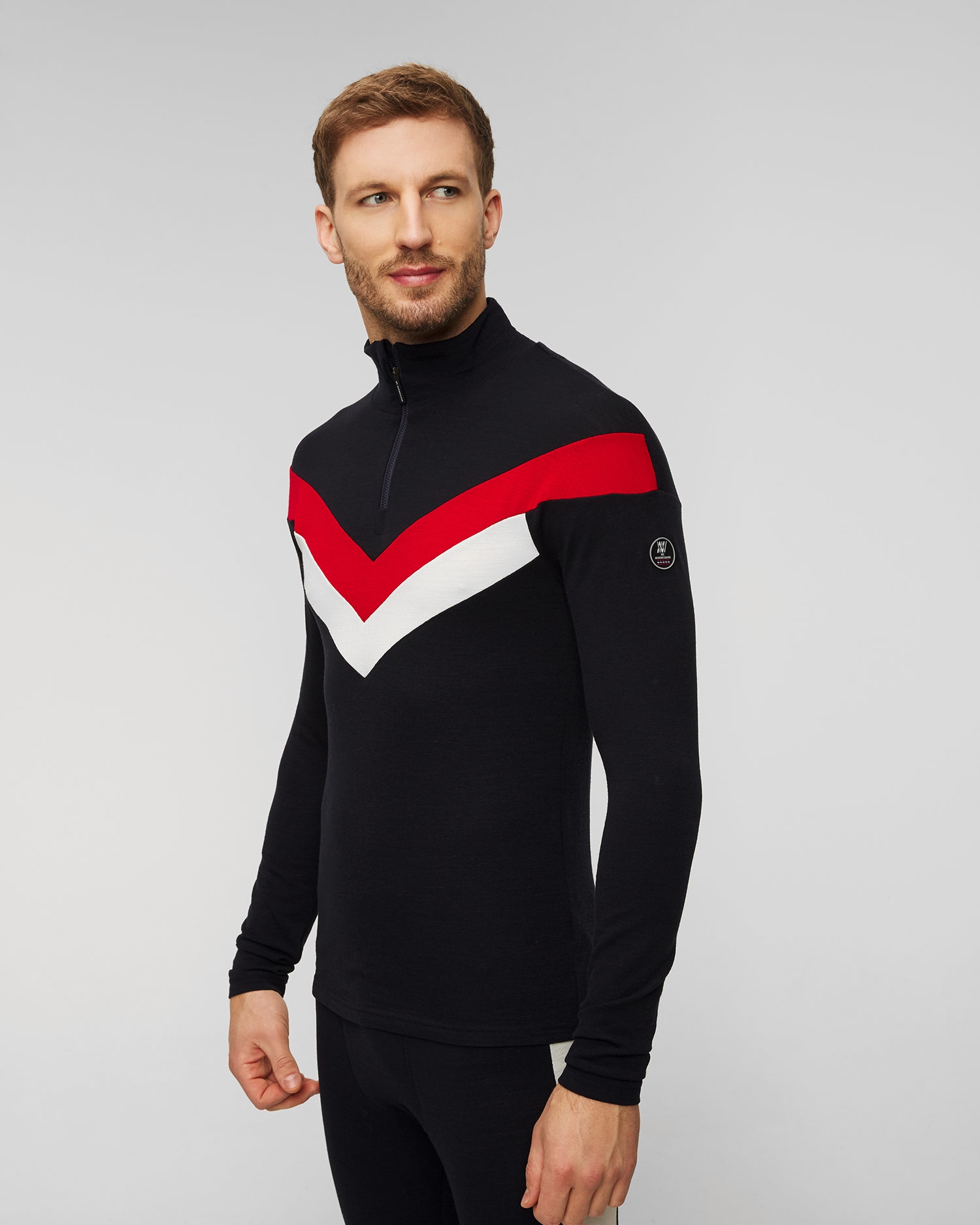 Pánský tmavě modrý rolák se zipem We Norwegians Voss