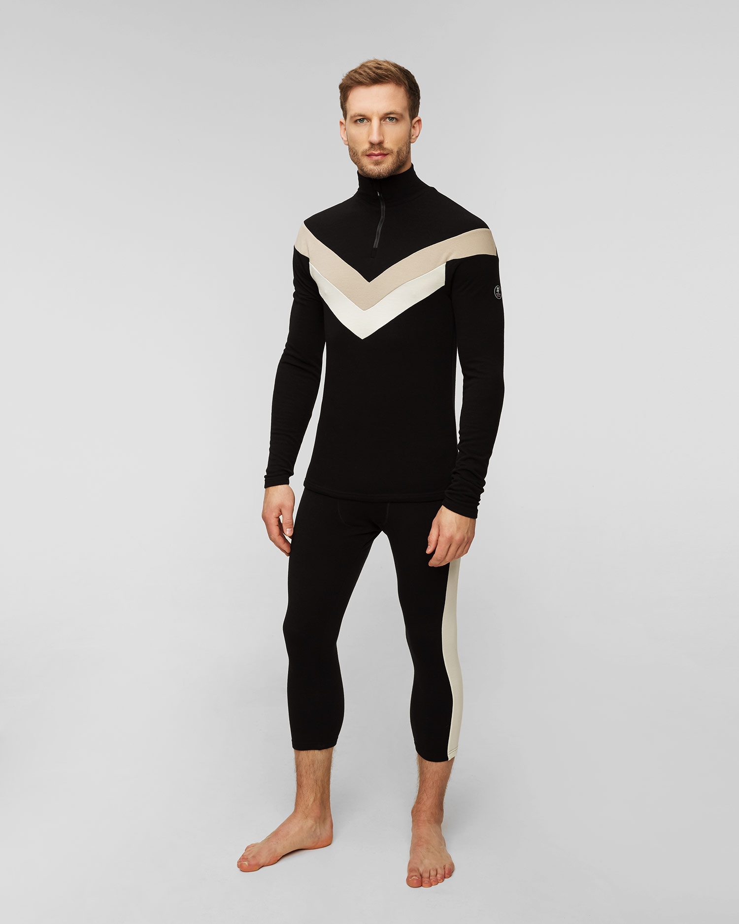 Pánský černý rolák se zipem We Norwegians Voss