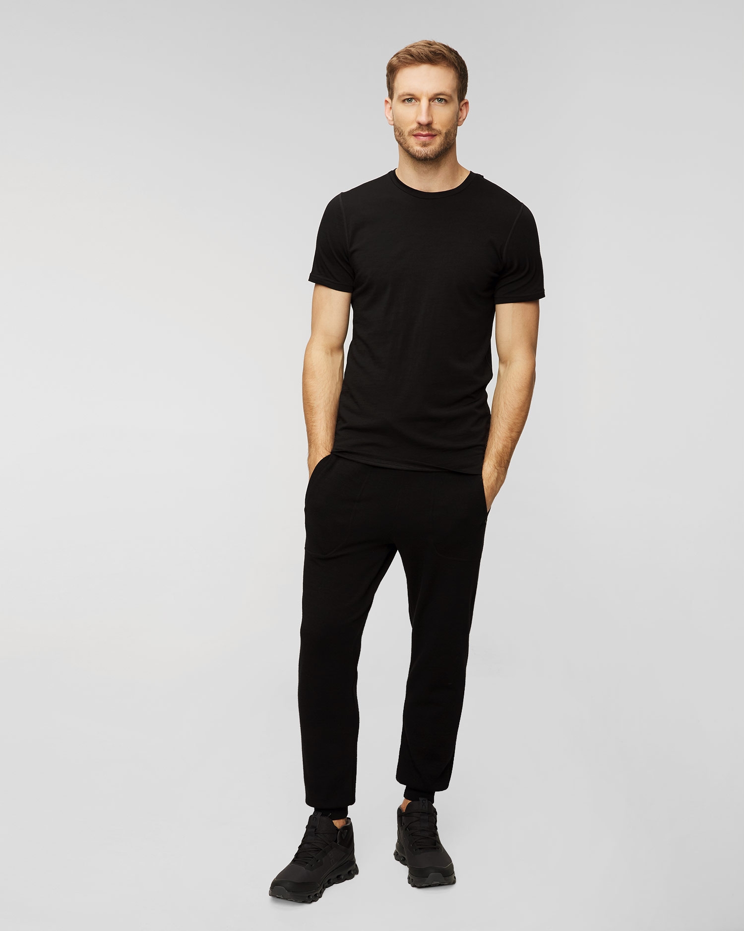 Černé vlněné pánské tričko We Norwegians Sno