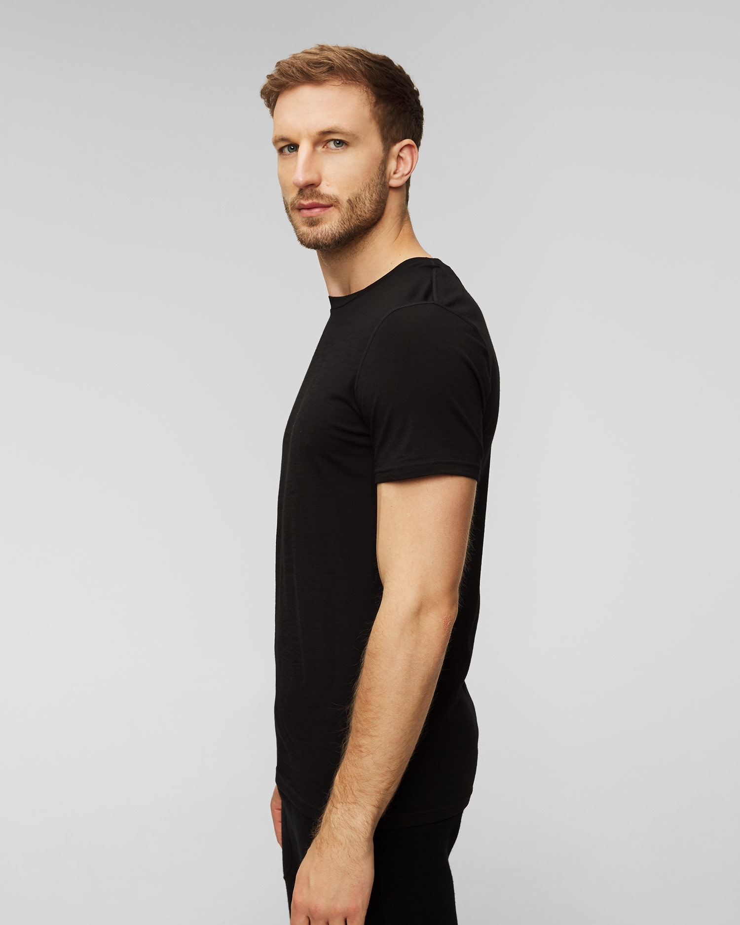 Černé vlněné pánské tričko We Norwegians Sno