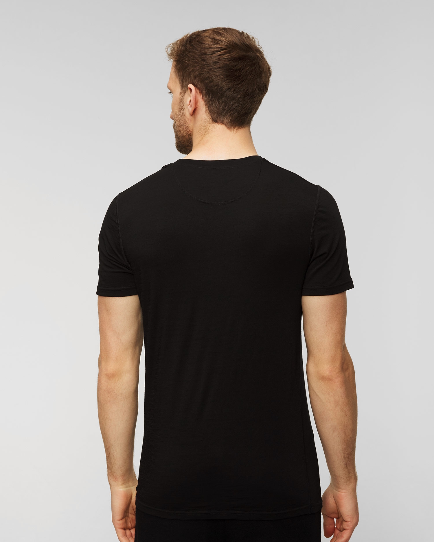 Černé vlněné pánské tričko We Norwegians Sno