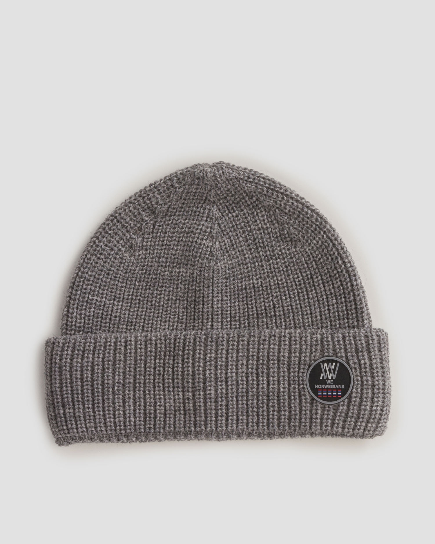 Šedá unisex vlněná čepice We Norwegians Kvitfjell